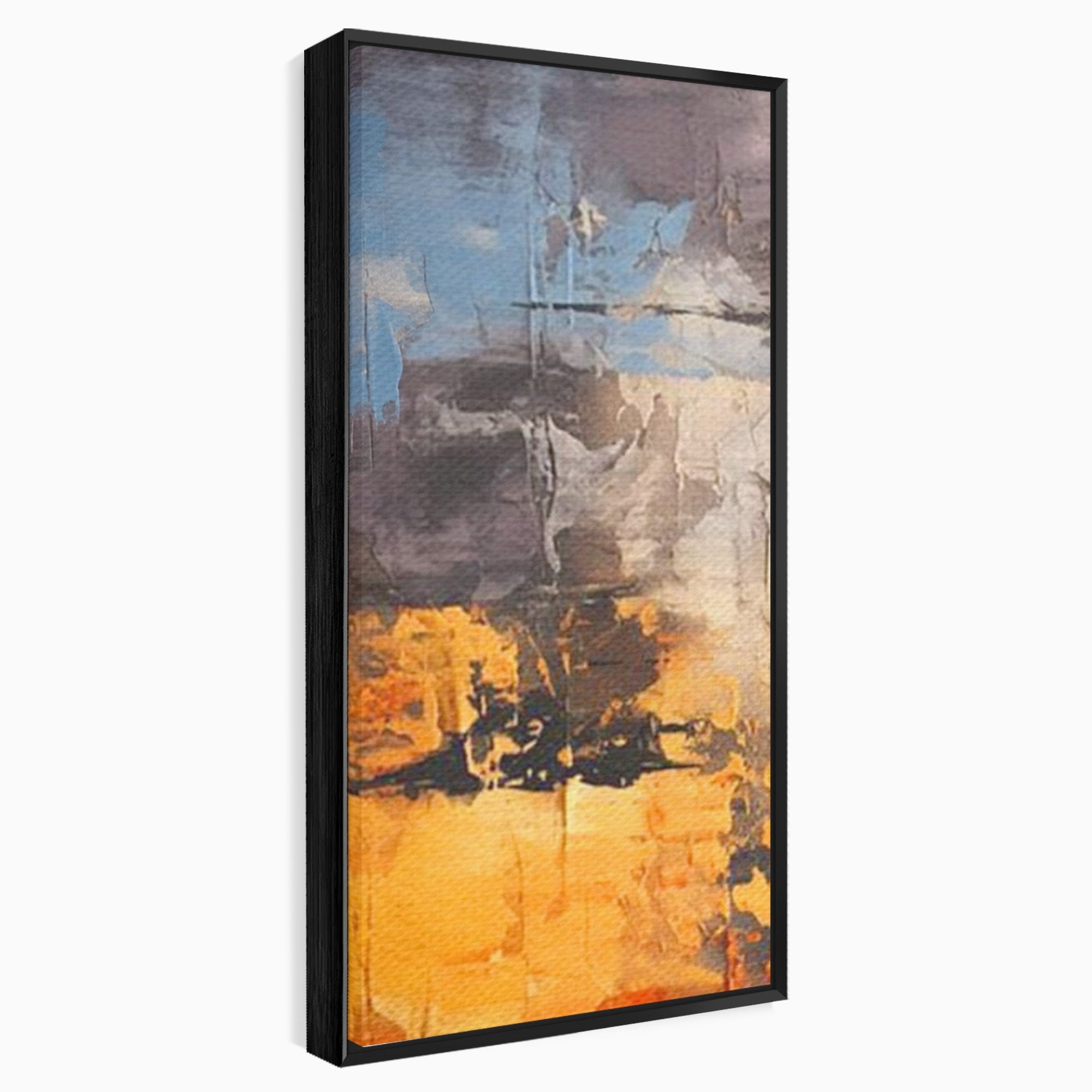 Set 3 Tablouri Canvas Premium LuxCanva® C3-1317, Hotarul Nevazut, Culori, Abstract, Dinamism, Modern, Portocaliu, Ecou, Soare, Timp, Poveste, Cer, Arhitectural, Idei, Dorinta, Birou, Living, Dormitor