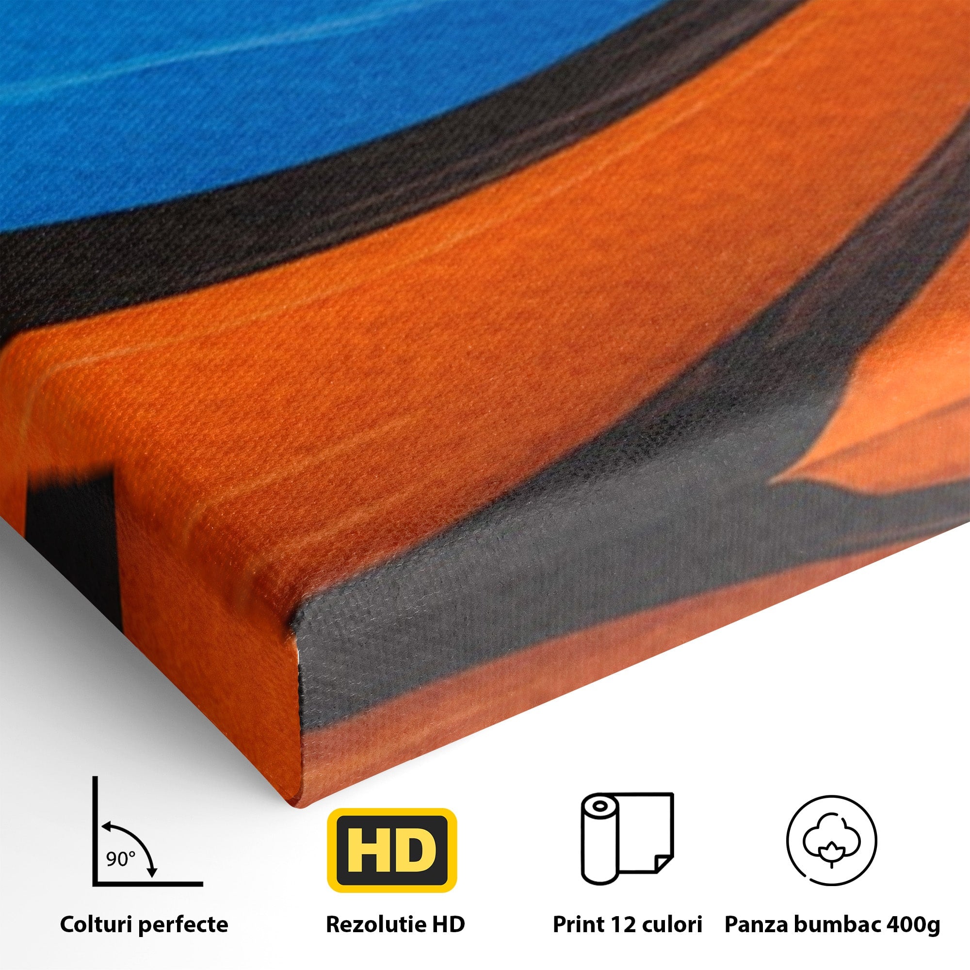 Set 3 Tablouri Canvas Premium LuxCanva® C3-1321, Universul Curcubeu, Abstract, Spatiu, Curcubeu, Living, Modern, Culori Vibrante