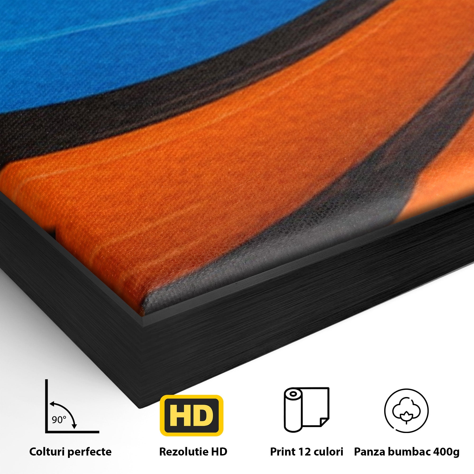 Set 3 Tablouri Canvas Premium LuxCanva® C3-1321, Universul Curcubeu, Abstract, Spatiu, Curcubeu, Living, Modern, Culori Vibrante
