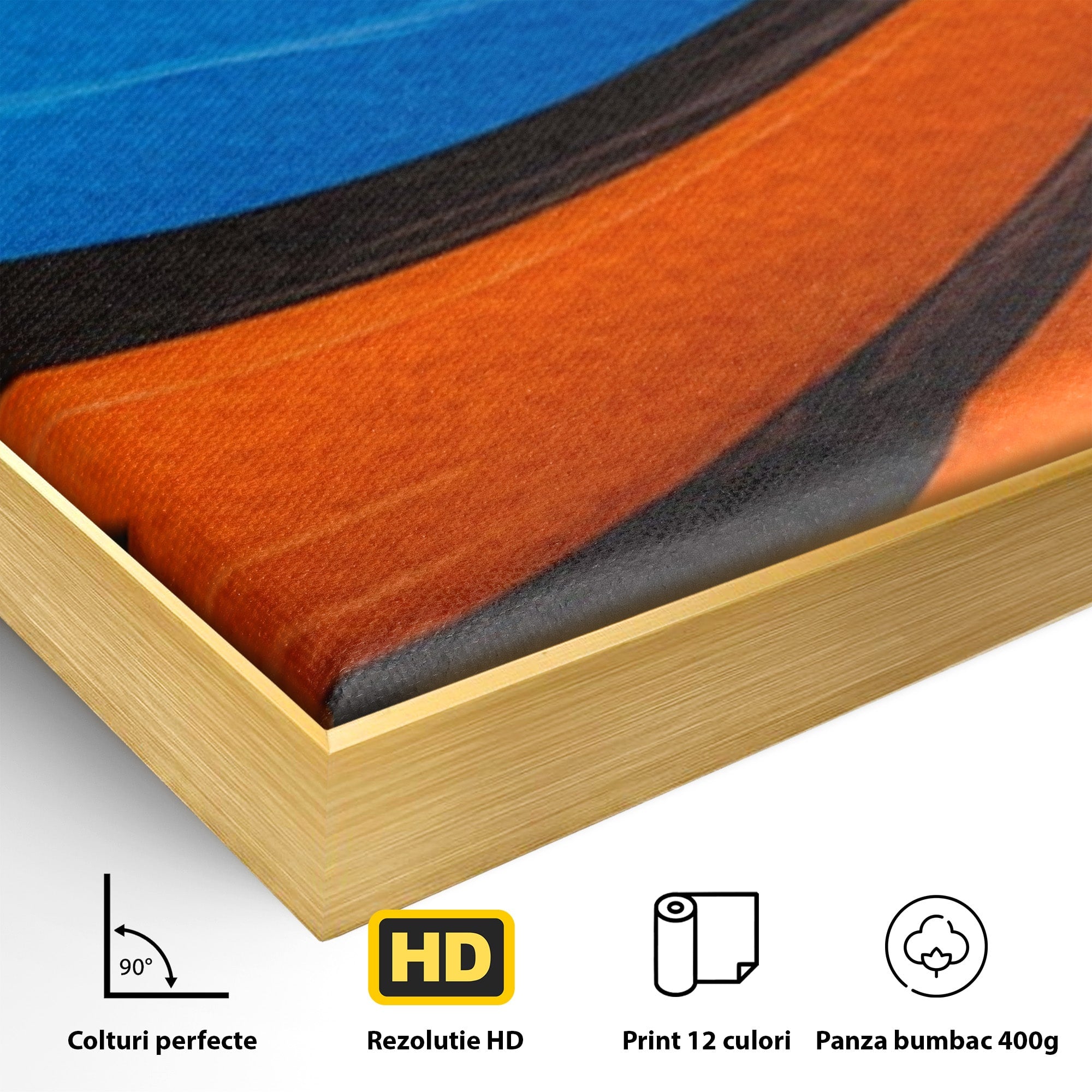 Set 3 Tablouri Canvas Premium LuxCanva® C3-1321, Universul Curcubeu, Abstract, Spatiu, Curcubeu, Living, Modern, Culori Vibrante