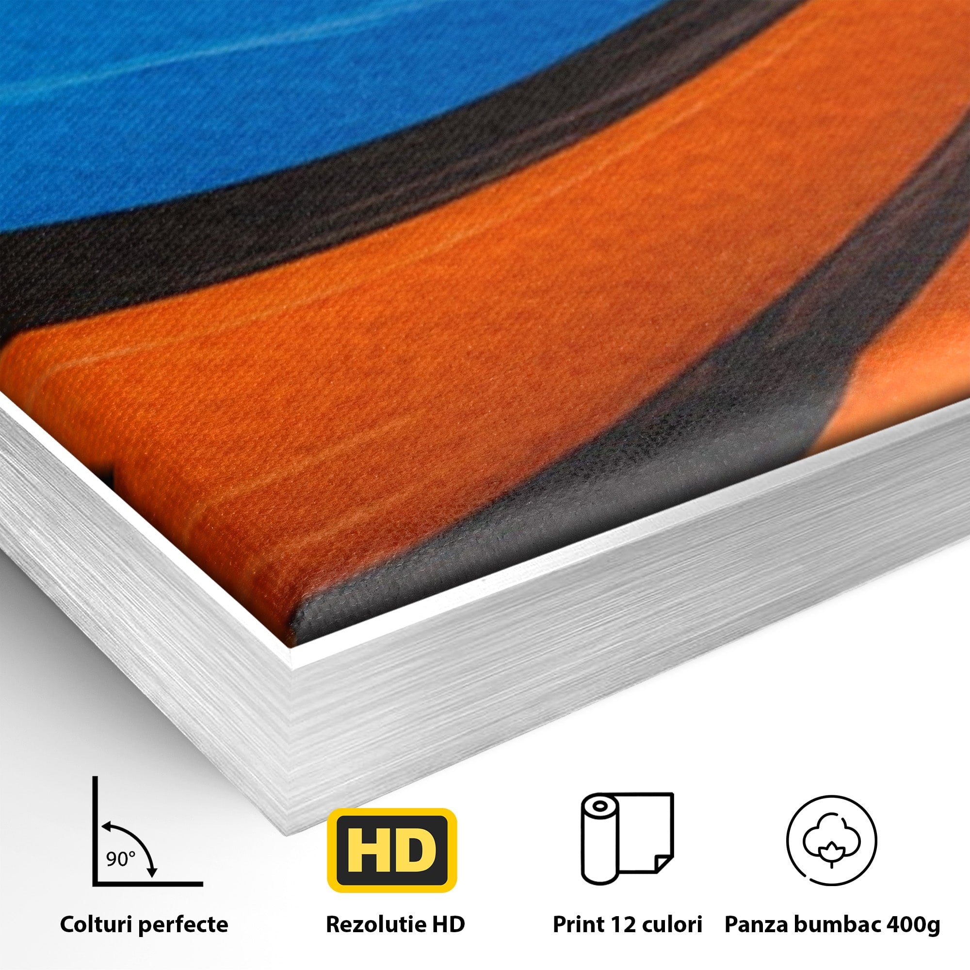 Set 3 Tablouri Canvas Premium LuxCanva® C3-1321, Universul Curcubeu, Abstract, Spatiu, Curcubeu, Living, Modern, Culori Vibrante