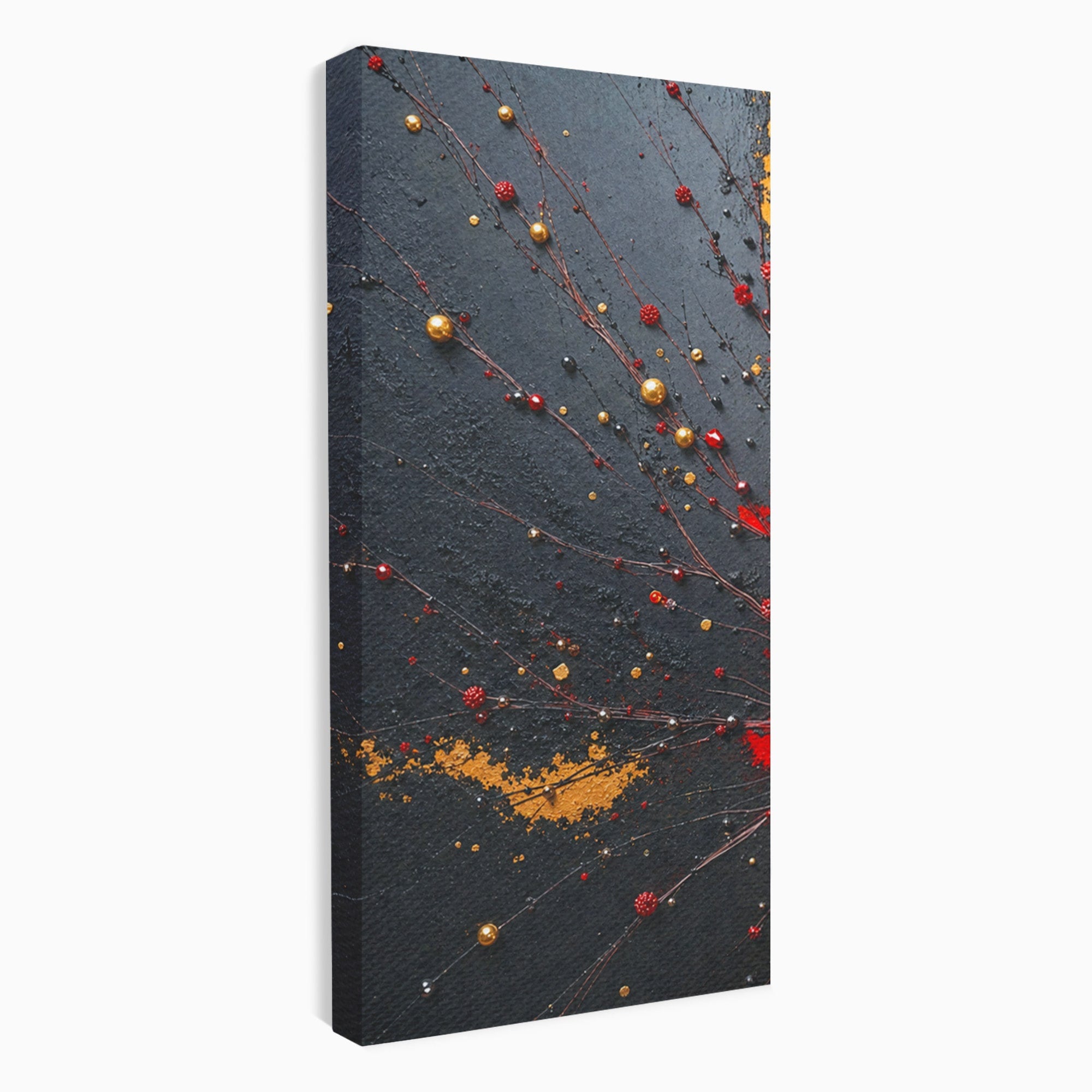 Set 3 Tablouri Canvas Premium LuxCanva® C3-1326, Explozie Abstracta, Abstract, Arta Contemporana, Explozie, Dynamic, Living, Culori Vibrante