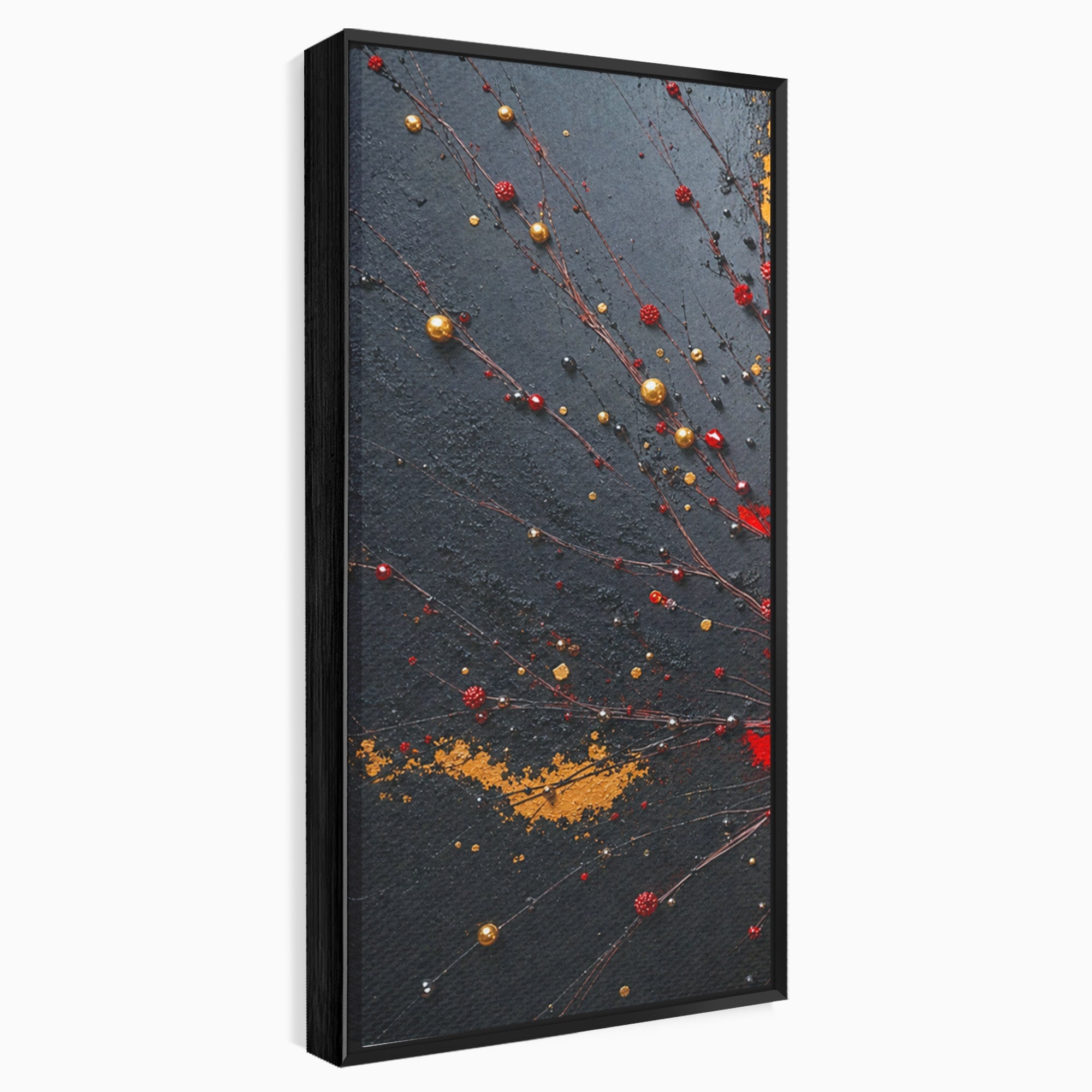 Set 3 Tablouri Canvas Premium LuxCanva® C3-1326, Explozie Abstracta, Abstract, Arta Contemporana, Explozie, Dynamic, Living, Culori Vibrante