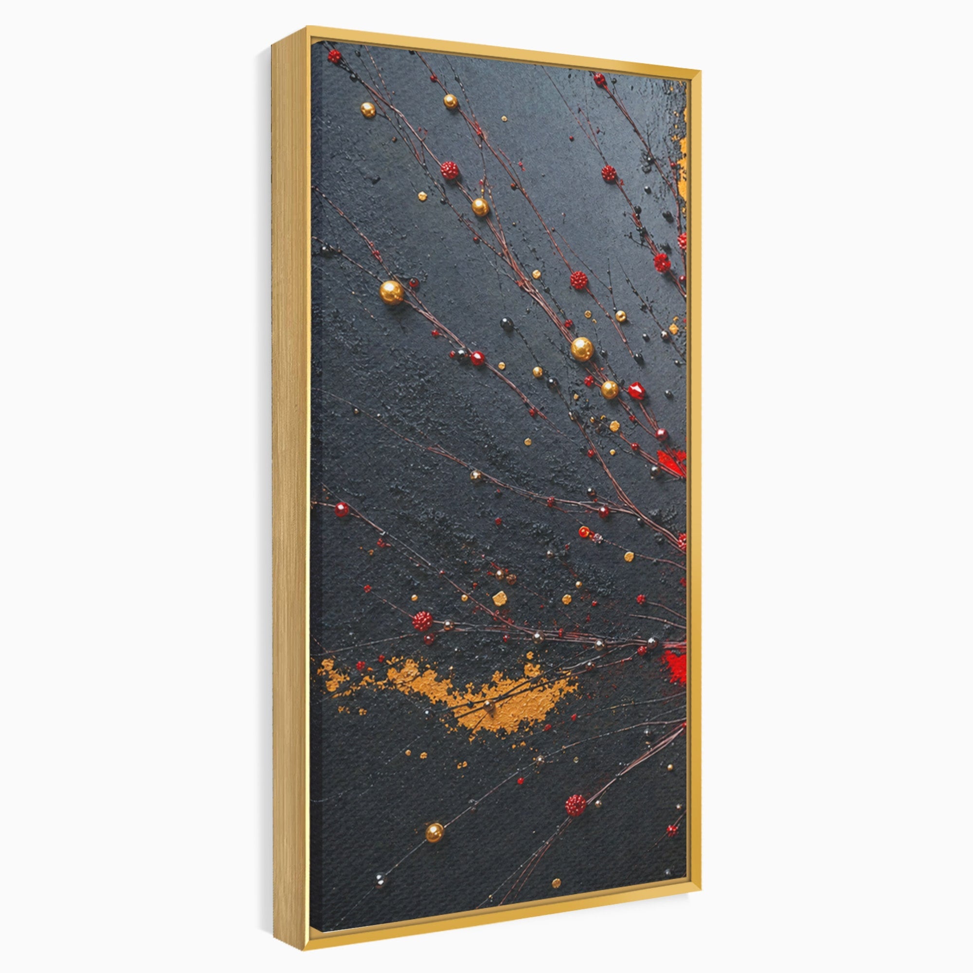 Set 3 Tablouri Canvas Premium LuxCanva® C3-1326, Explozie Abstracta, Abstract, Arta Contemporana, Explozie, Dynamic, Living, Culori Vibrante
