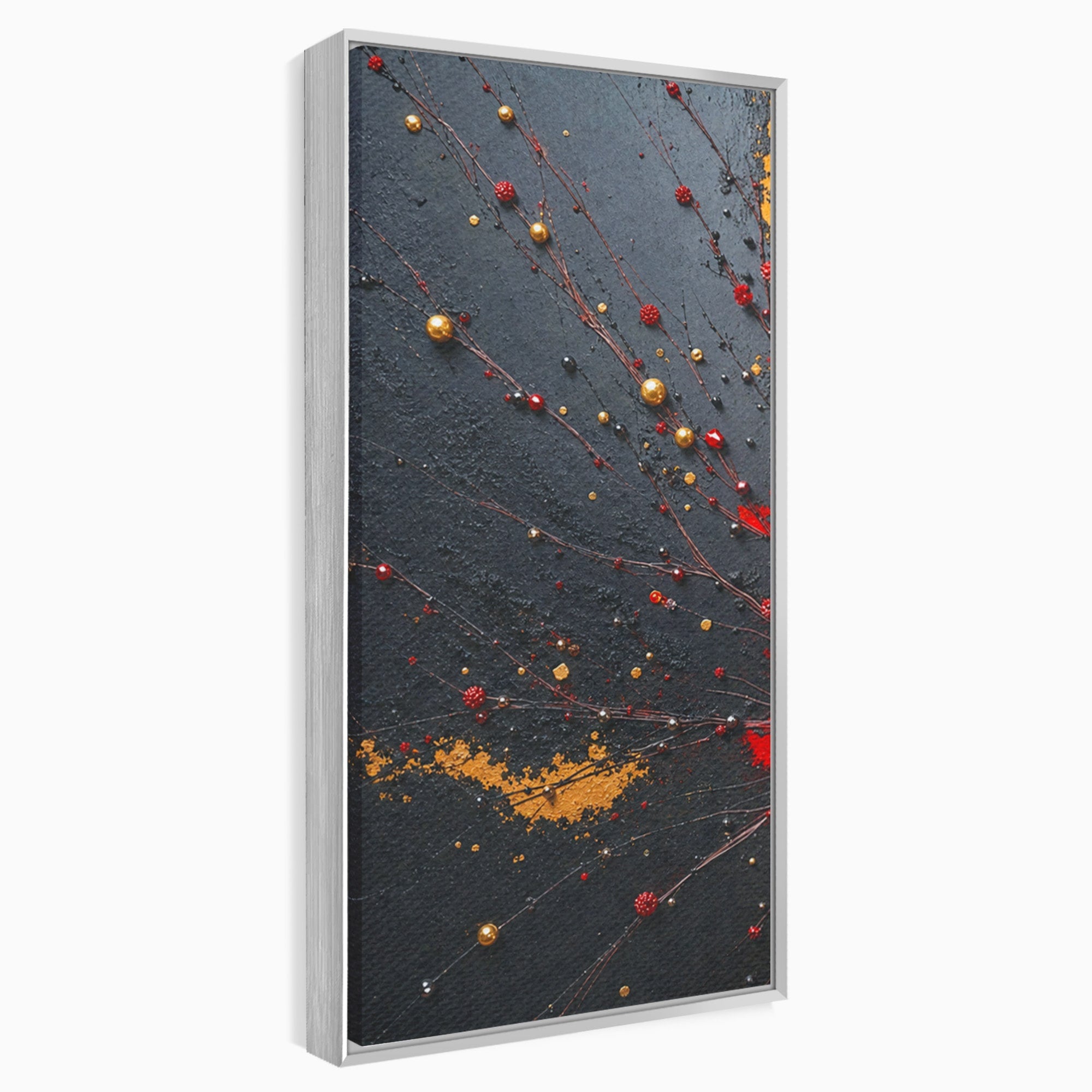 Set 3 Tablouri Canvas Premium LuxCanva® C3-1326, Explozie Abstracta, Abstract, Arta Contemporana, Explozie, Dynamic, Living, Culori Vibrante