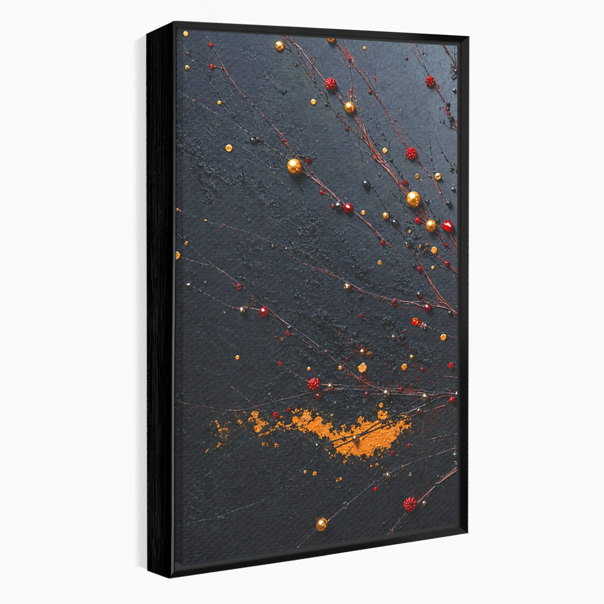 Set 3 Tablouri Canvas Premium LuxCanva® C3-1326, Explozie Abstracta, Abstract, Arta Contemporana, Explozie, Dynamic, Living, Culori Vibrante
