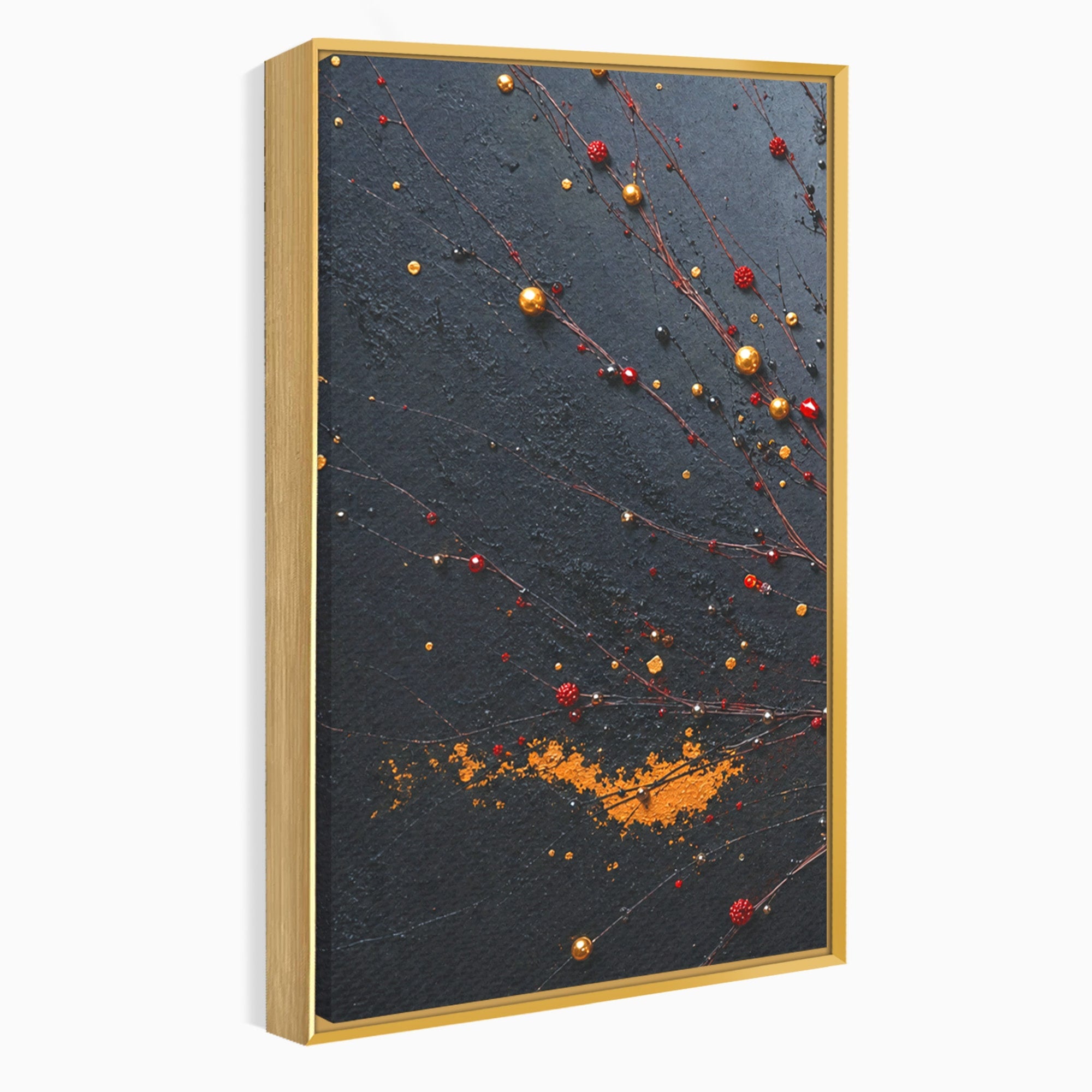 Set 3 Tablouri Canvas Premium LuxCanva® C3-1326, Explozie Abstracta, Abstract, Arta Contemporana, Explozie, Dynamic, Living, Culori Vibrante