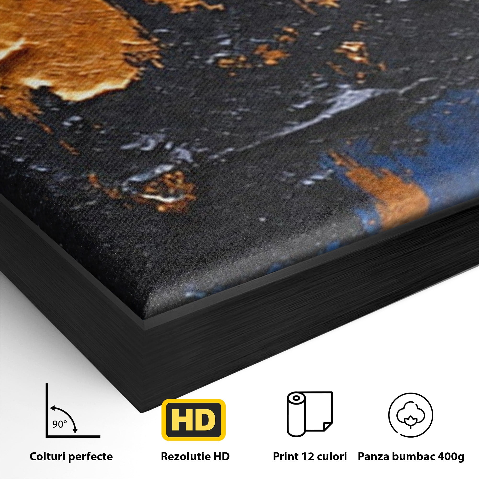 Set 3 Tablouri Canvas Premium LuxCanva® C3-1329, Orasul Abstract, Oras, Abstract, Peisaj Urban, Modern, Living, Culori Vibrante
