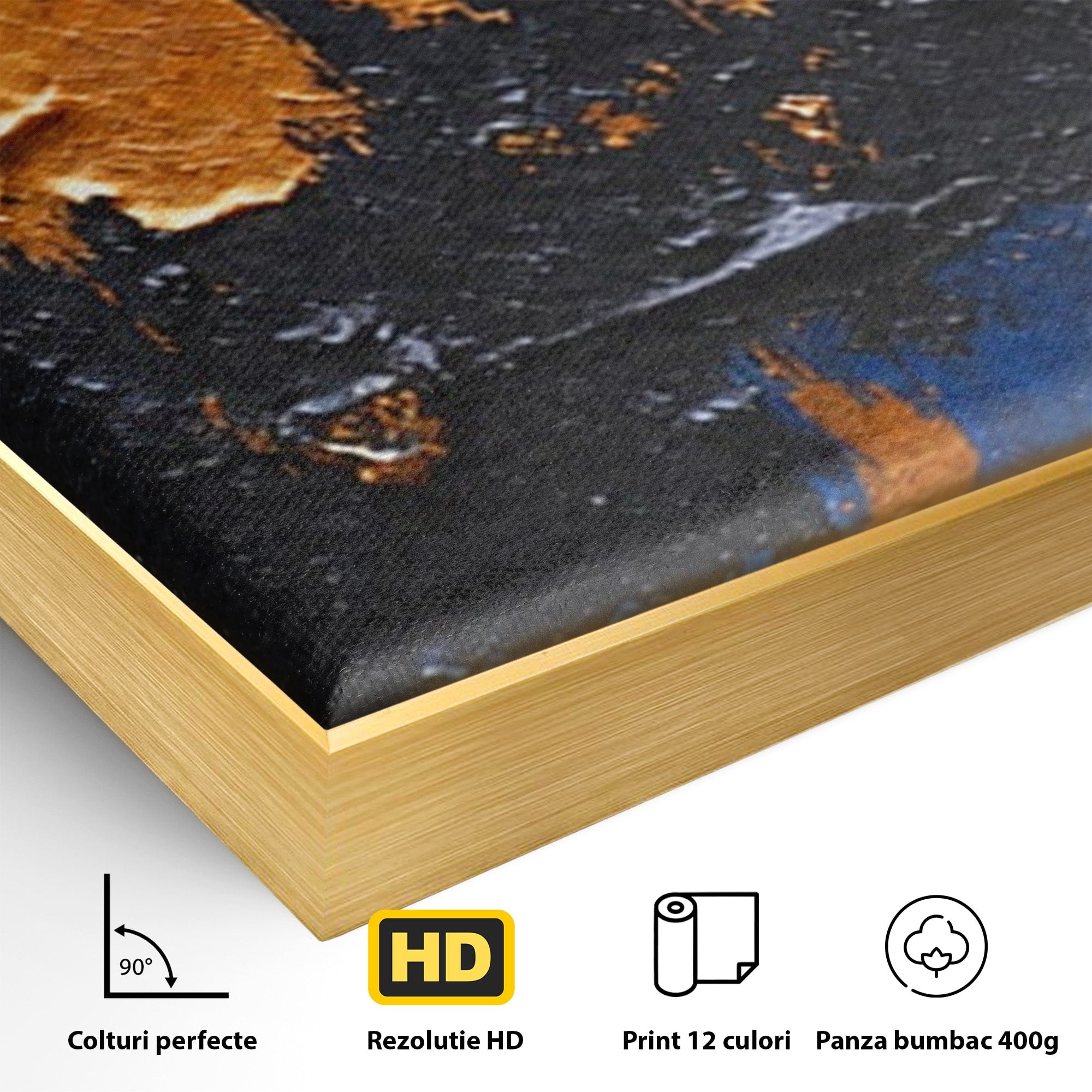 Set 3 Tablouri Canvas Premium LuxCanva® C3-1329, Orasul Abstract, Oras, Abstract, Peisaj Urban, Modern, Living, Culori Vibrante