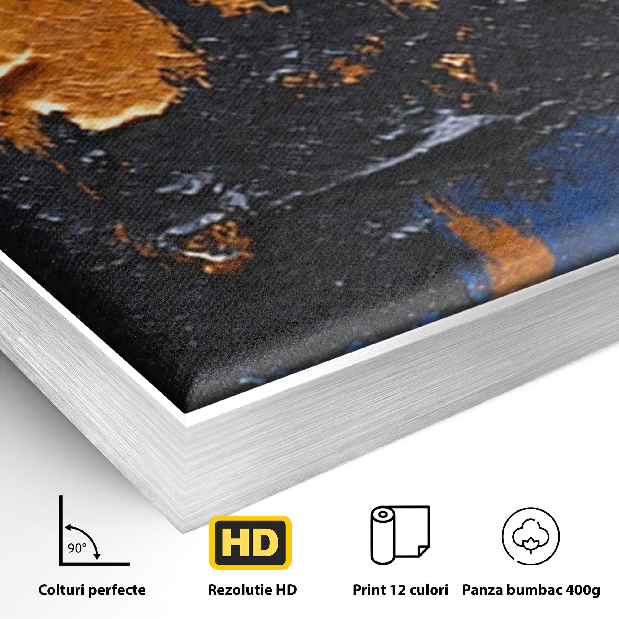 Set 3 Tablouri Canvas Premium LuxCanva® C3-1329, Orasul Abstract, Oras, Abstract, Peisaj Urban, Modern, Living, Culori Vibrante