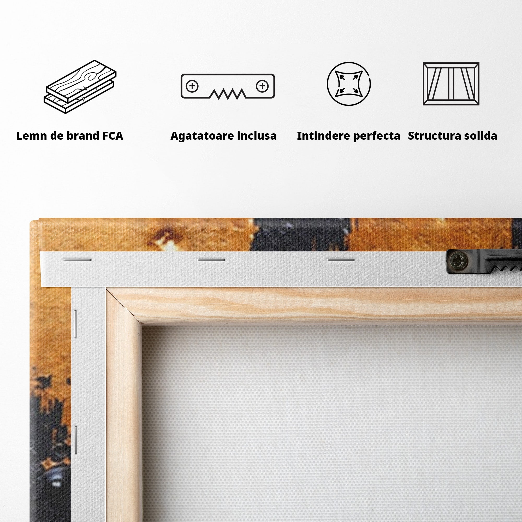 Set 3 Tablouri Canvas Premium LuxCanva® C3-1329, Orasul Abstract, Oras, Abstract, Peisaj Urban, Modern, Living, Culori Vibrante