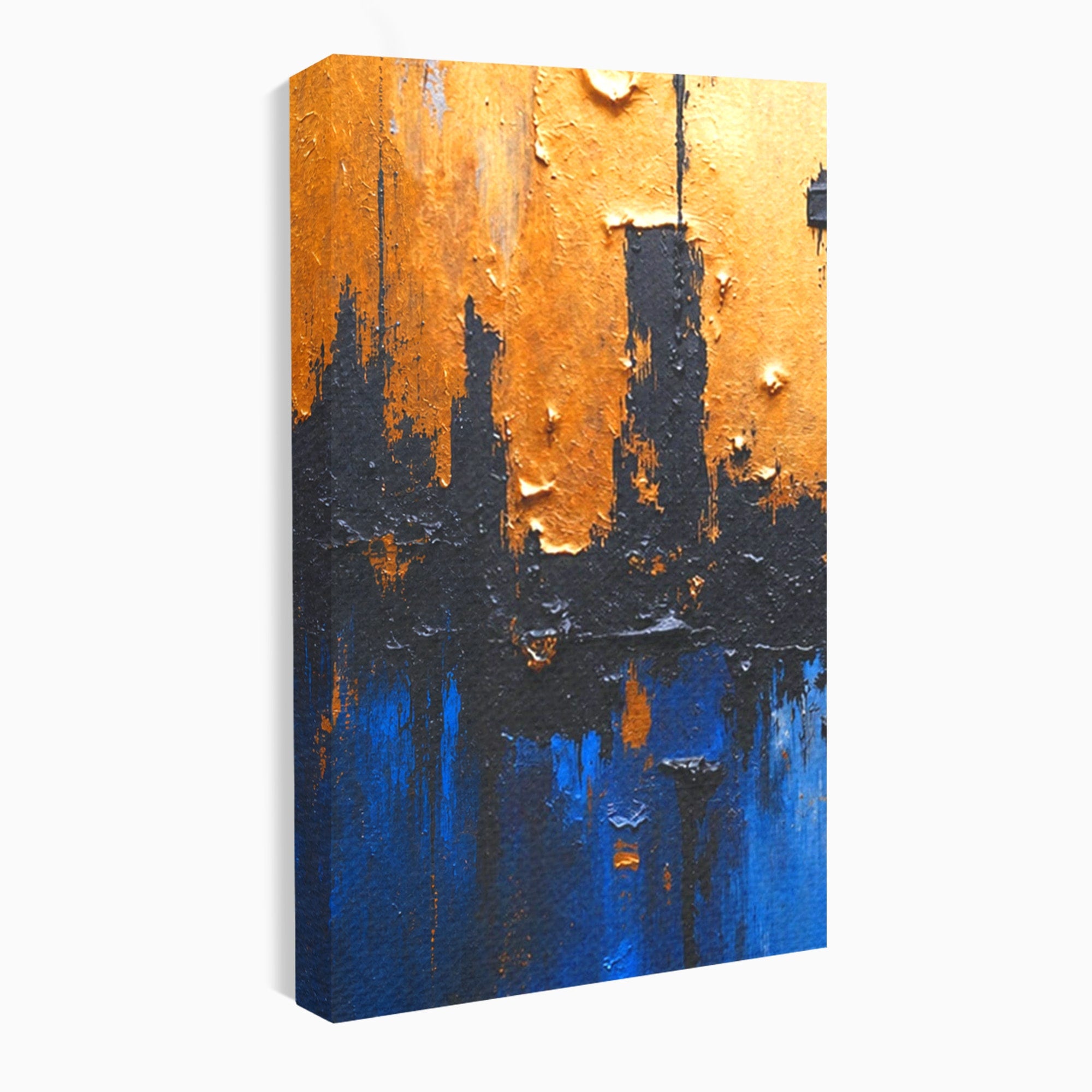 Set 3 Tablouri Canvas Premium LuxCanva® C3-1329, Orasul Abstract, Oras, Abstract, Peisaj Urban, Modern, Living, Culori Vibrante