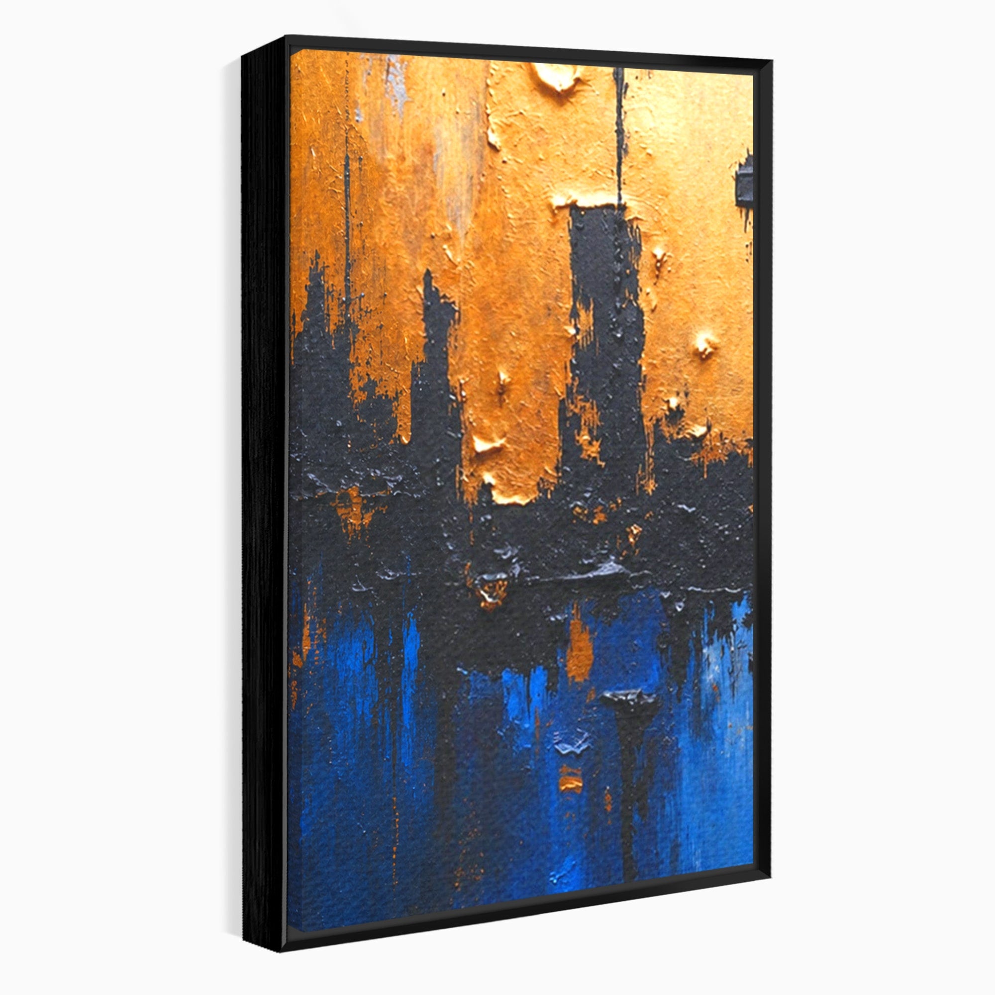 Set 3 Tablouri Canvas Premium LuxCanva® C3-1329, Orasul Abstract, Oras, Abstract, Peisaj Urban, Modern, Living, Culori Vibrante