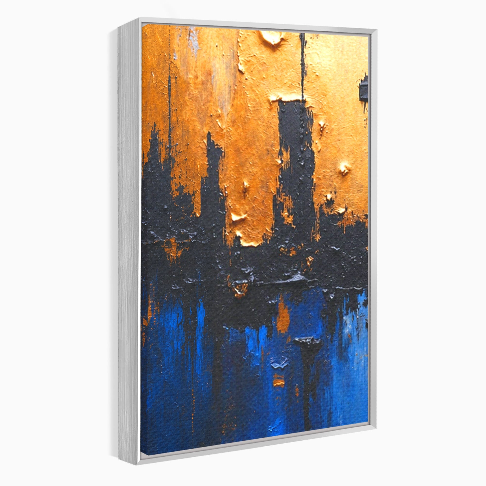 Set 3 Tablouri Canvas Premium LuxCanva® C3-1329, Orasul Abstract, Oras, Abstract, Peisaj Urban, Modern, Living, Culori Vibrante