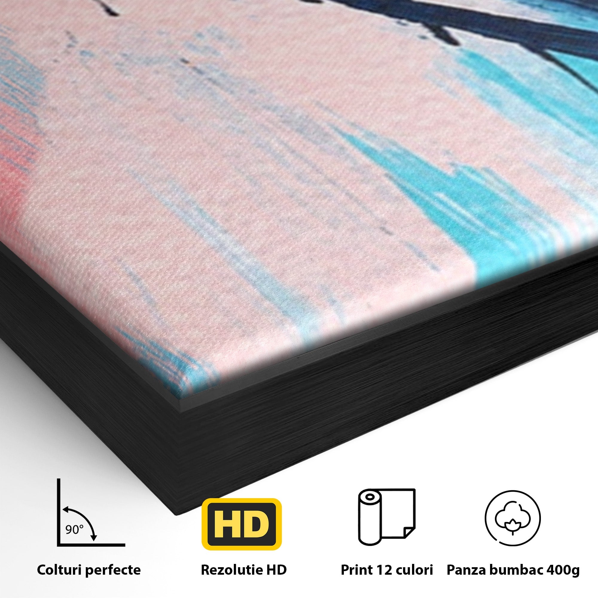 Set 3 Tablouri Canvas Premium LuxCanva® C3-1337, Abstract Dinamic, Abstract, Modern, Energetic, Living, Birou, Culori Vibrante