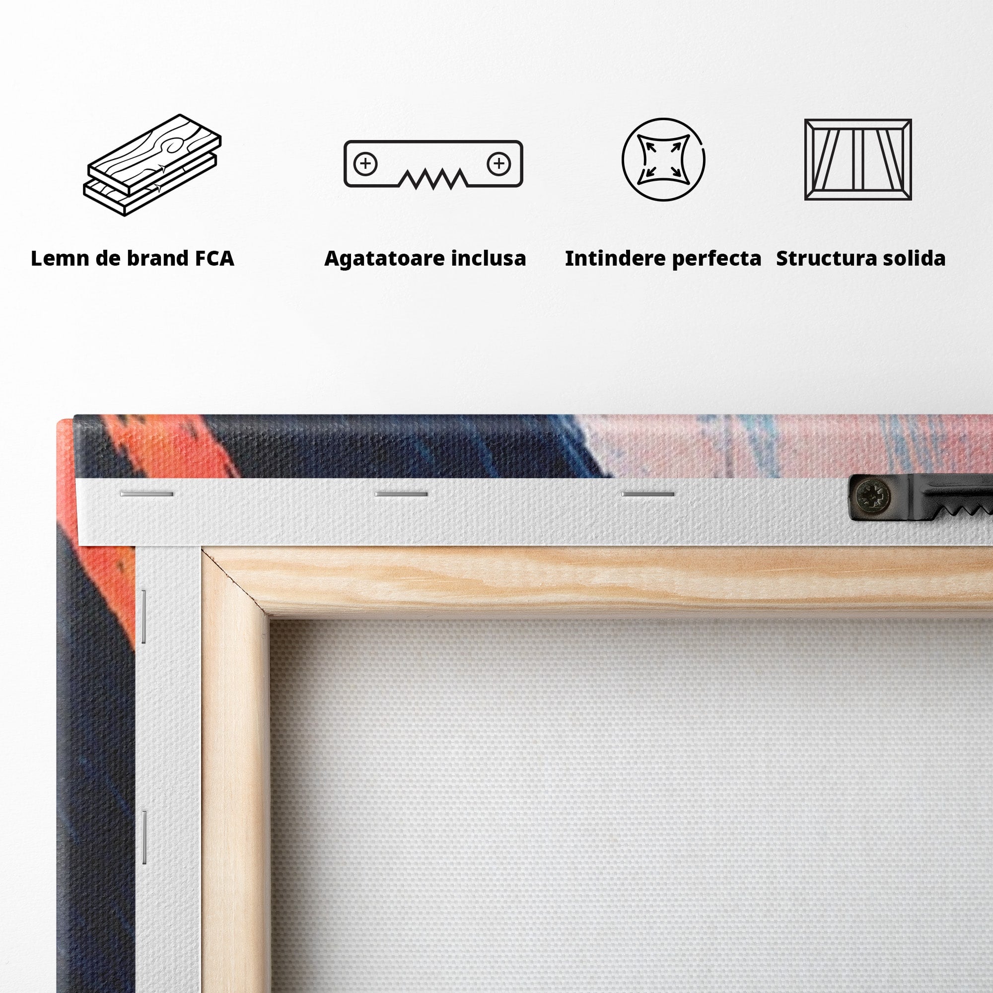 Set 3 Tablouri Canvas Premium LuxCanva® C3-1337, Abstract Dinamic, Abstract, Modern, Energetic, Living, Birou, Culori Vibrante
