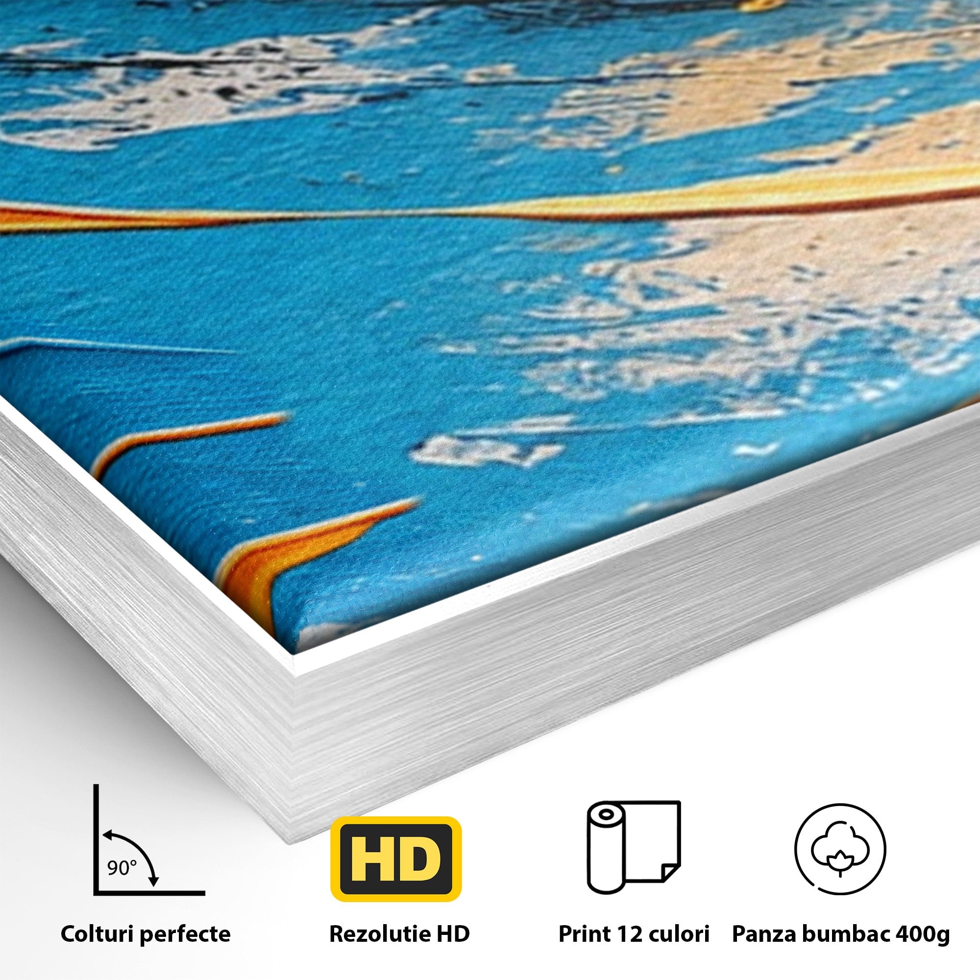 Set 3 Tablouri Canvas Premium LuxCanva® C3-1340, Vortex Abstract, Abstract, Modern, Dinamic, Energetic, Living, Birou, Culori Vibrante
