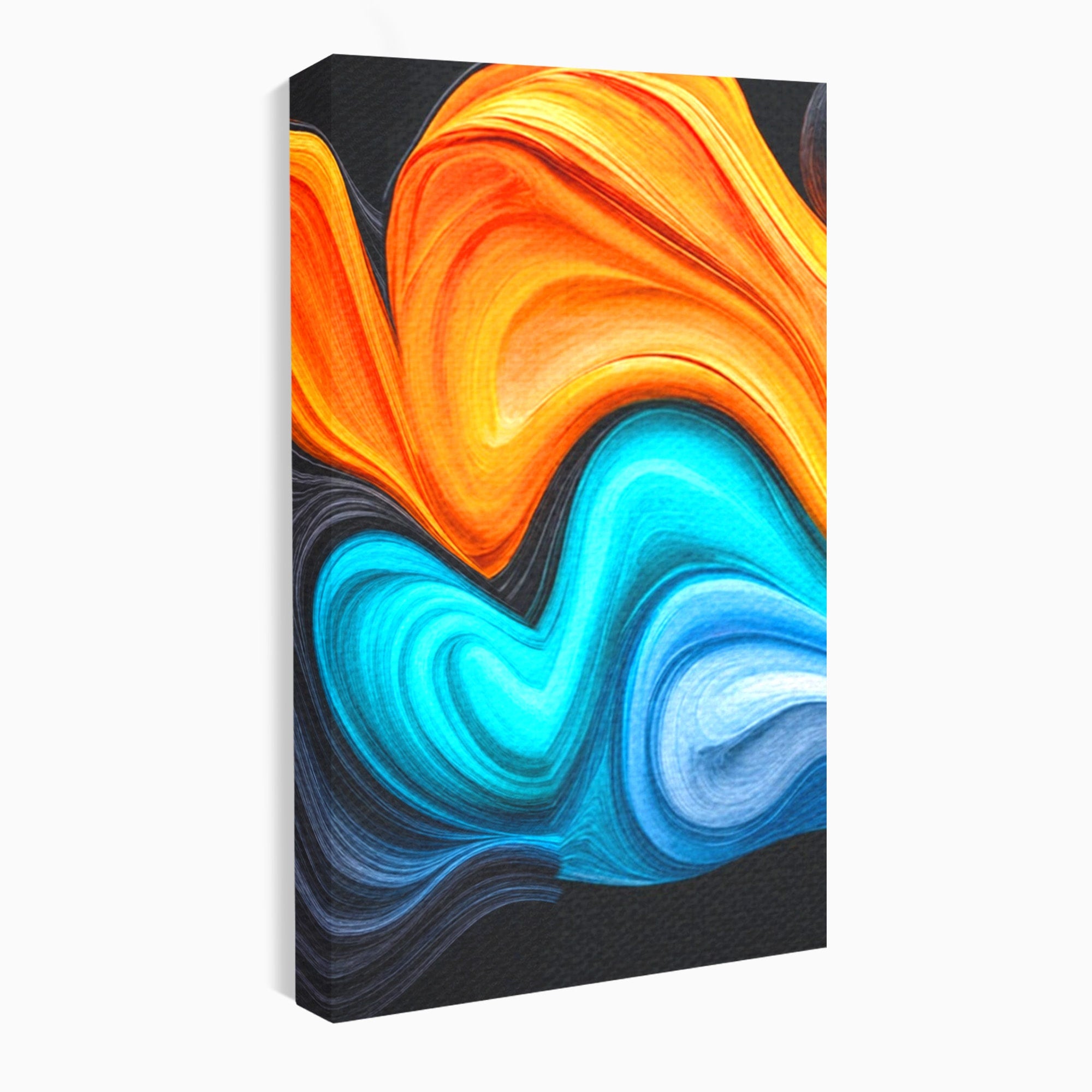 Set 3 Tablouri Canvas Premium LuxCanva® C3-1348, Vortexul Culorilor, Abstract, Culori, Vibrante, Arta, Living, Culori Vibrante