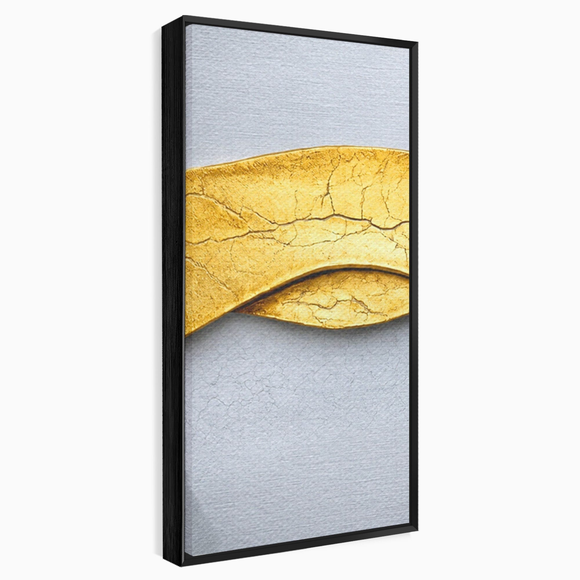 Set 3 Tablouri Canvas Premium LuxCanva® C3-1349, Curbe Aurii Abstracte, Abstract, Modern, Auriu, Textura, Birou, Culori Vibrante