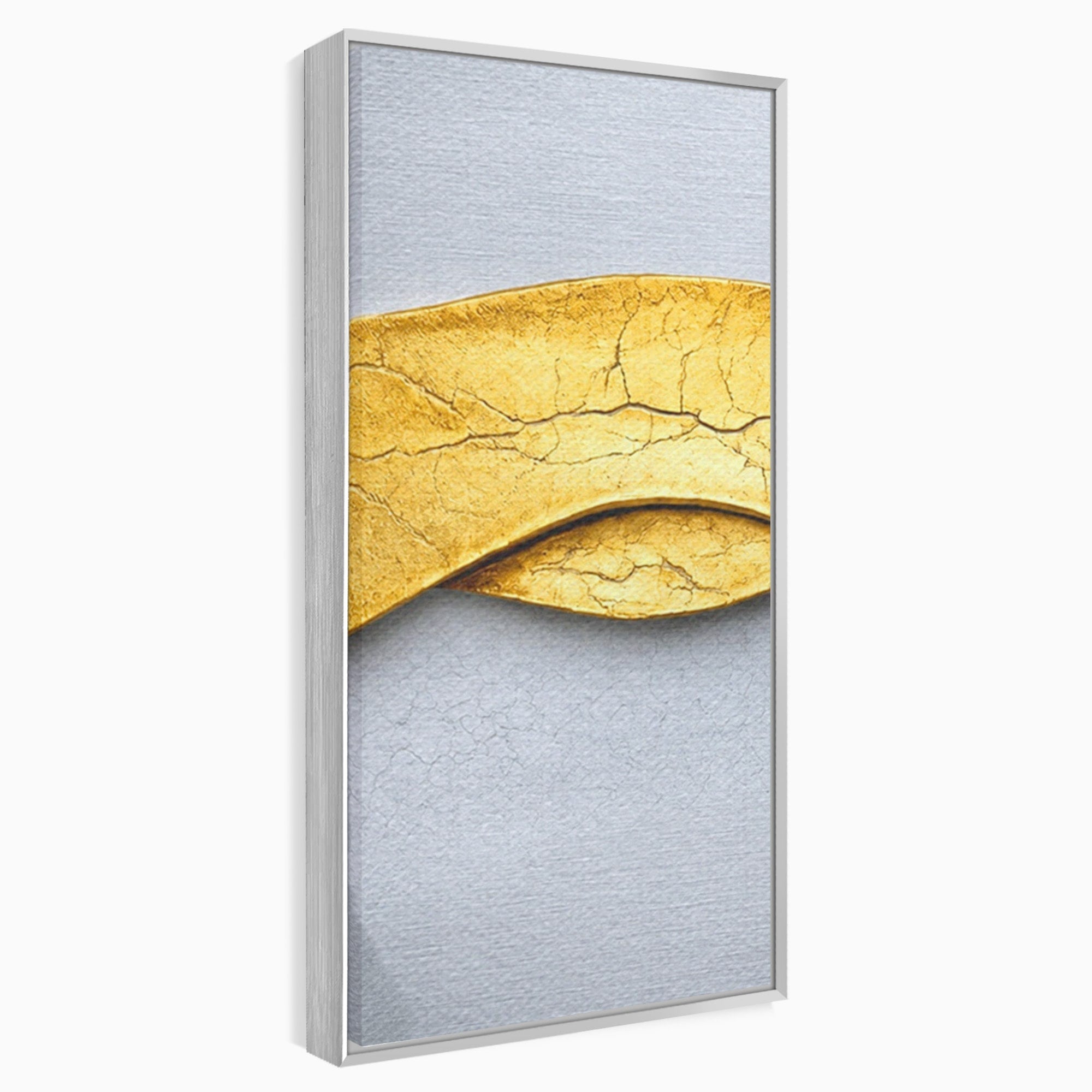 Set 3 Tablouri Canvas Premium LuxCanva® C3-1349, Curbe Aurii Abstracte, Abstract, Modern, Auriu, Textura, Birou, Culori Vibrante
