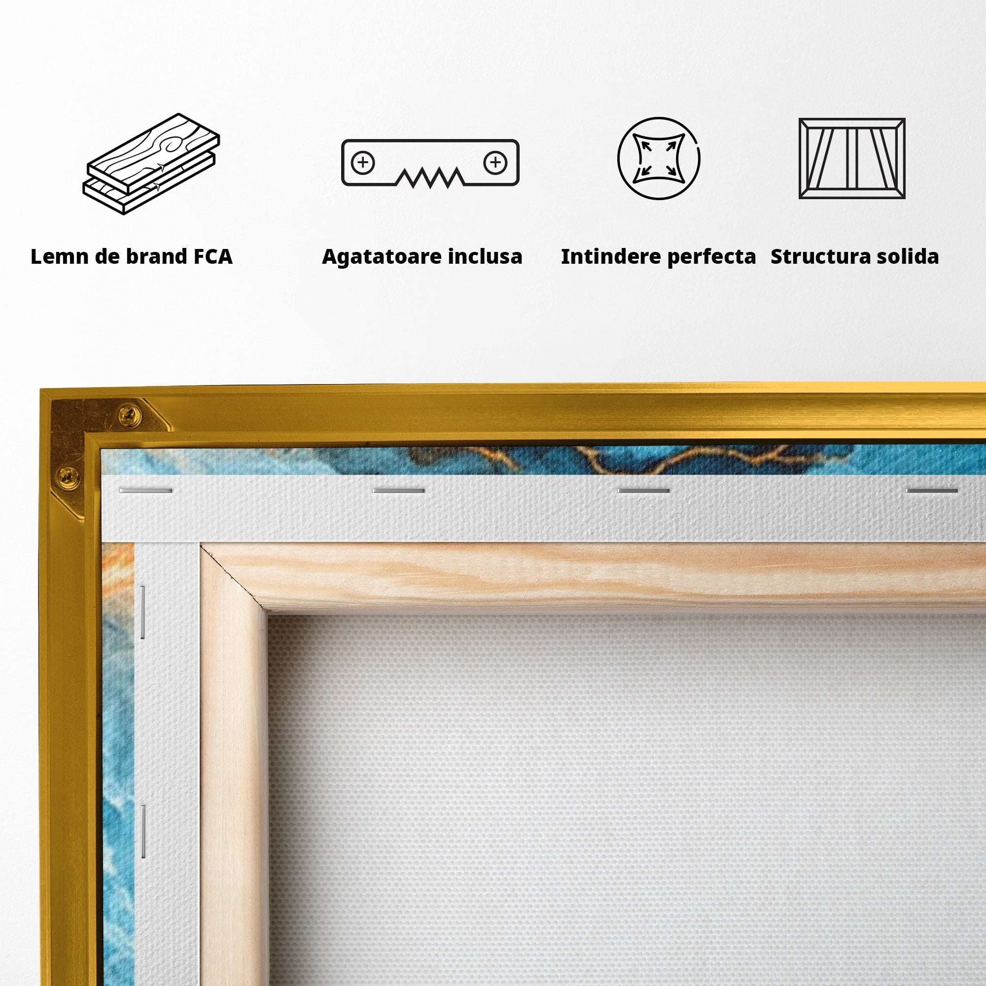 Set 3 Tablouri Canvas Premium LuxCanva® C3-1350, Furtuna Elementelor, Furtuna, Peisaj, Abstract, Living, Dramatic, Culori Vibrante