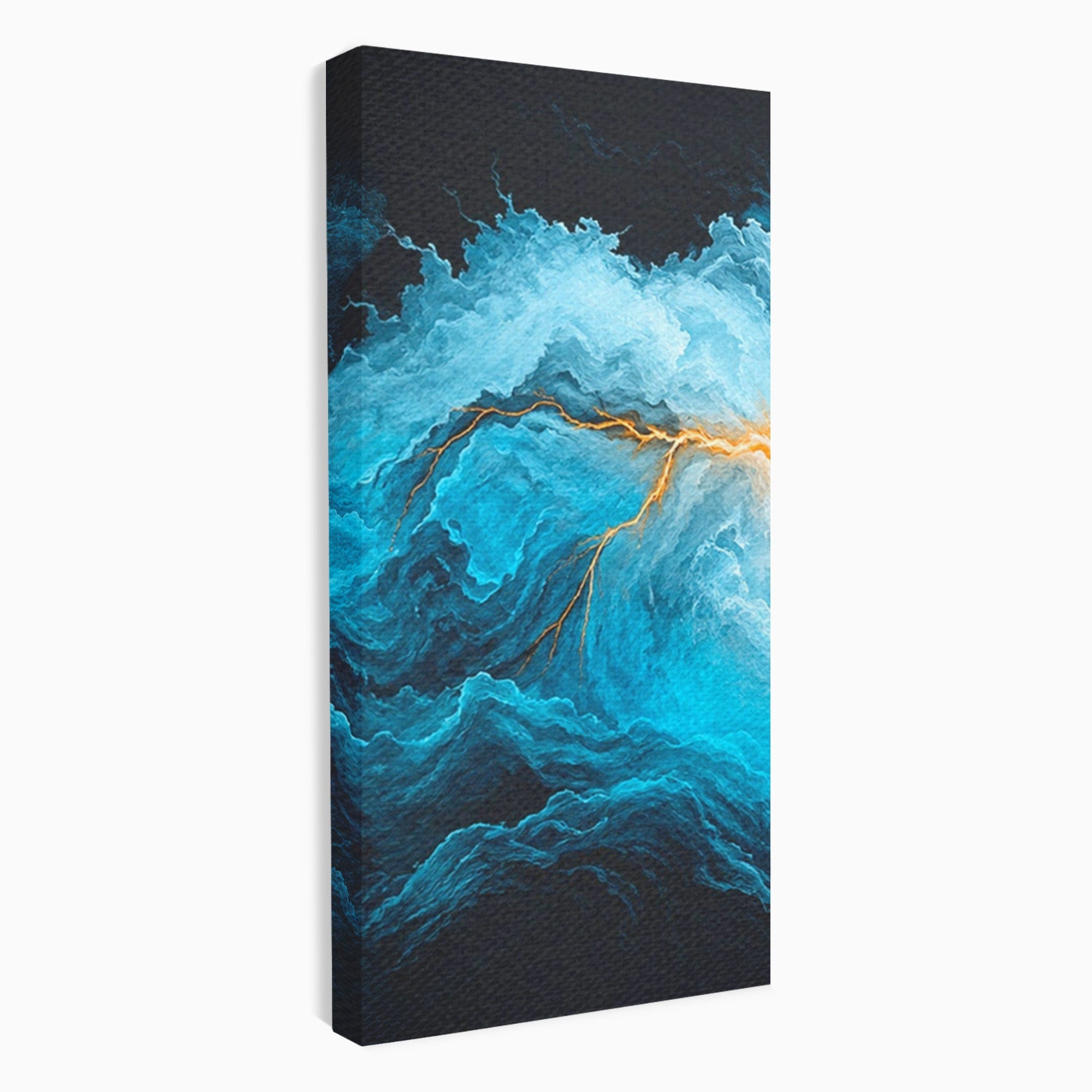 Set 3 Tablouri Canvas Premium LuxCanva® C3-1350, Furtuna Elementelor, Furtuna, Peisaj, Abstract, Living, Dramatic, Culori Vibrante