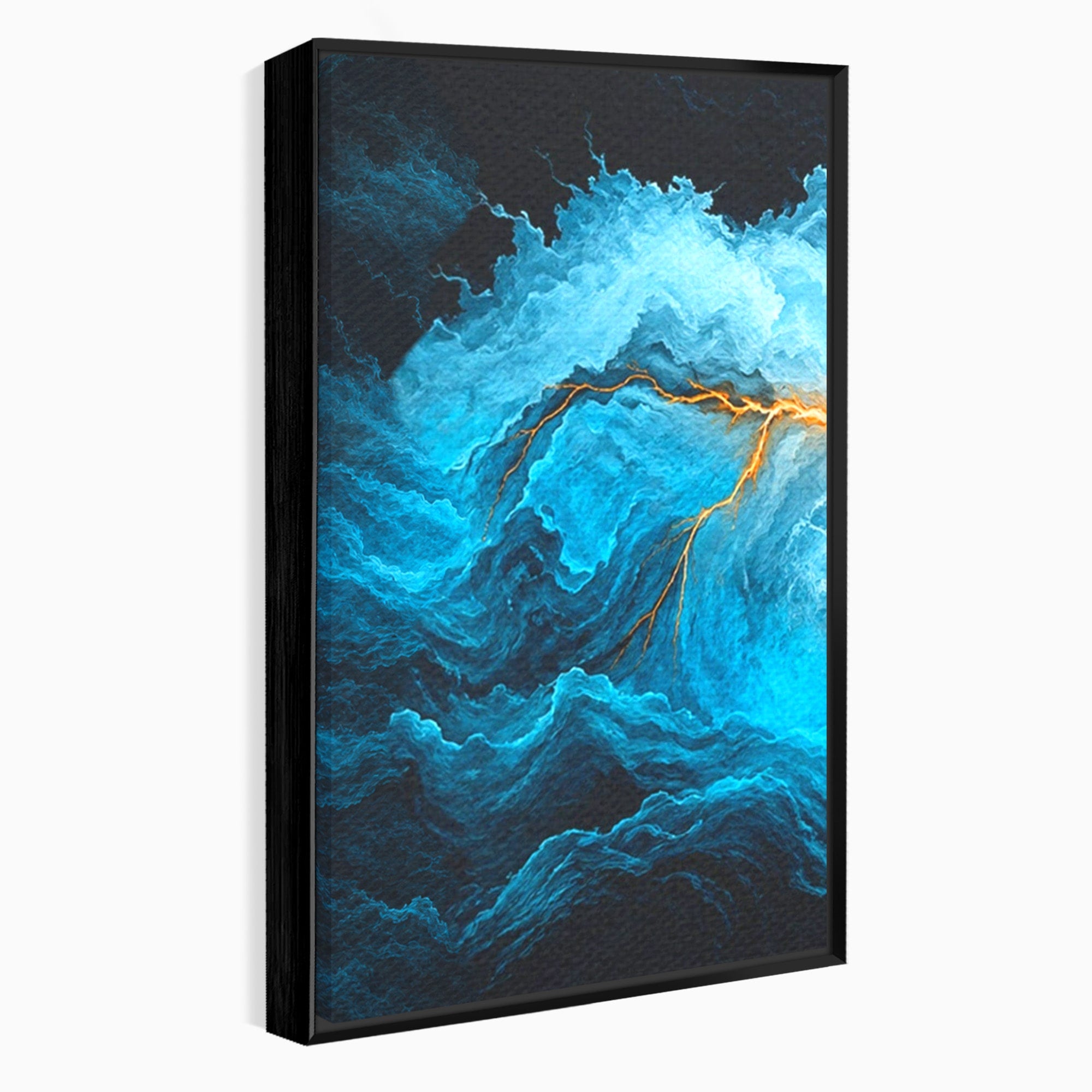 Set 3 Tablouri Canvas Premium LuxCanva® C3-1350, Furtuna Elementelor, Furtuna, Peisaj, Abstract, Living, Dramatic, Culori Vibrante