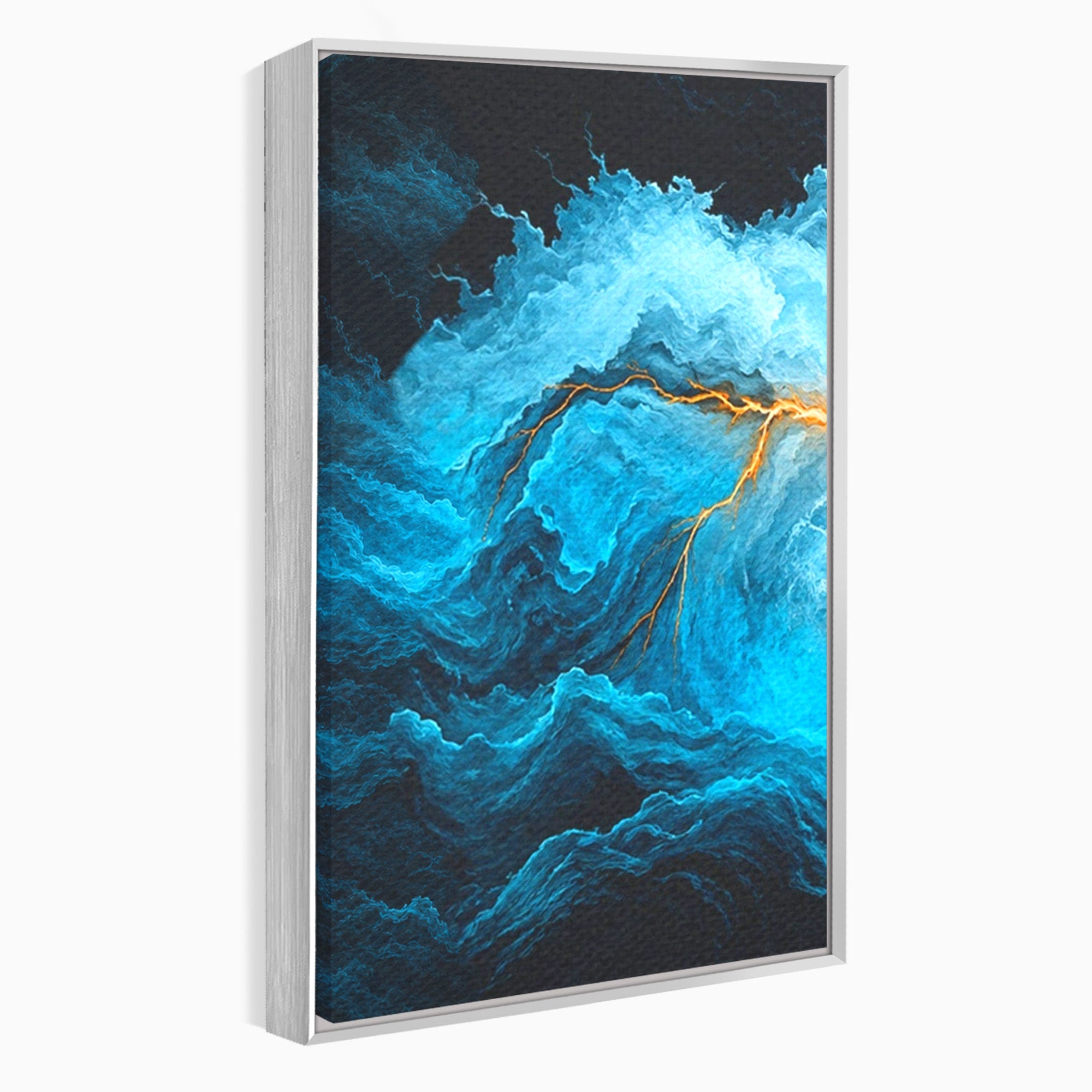 Set 3 Tablouri Canvas Premium LuxCanva® C3-1350, Furtuna Elementelor, Furtuna, Peisaj, Abstract, Living, Dramatic, Culori Vibrante