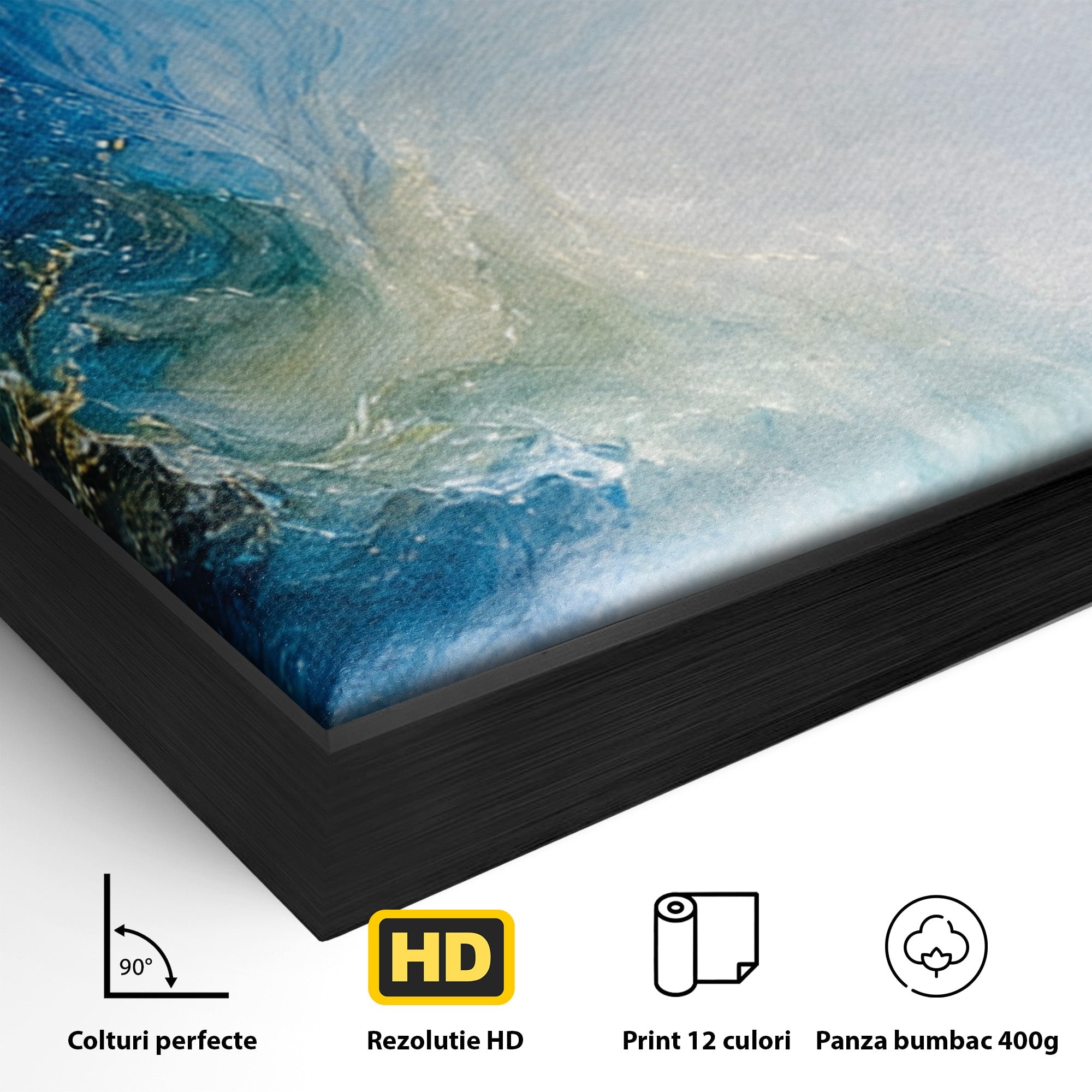 Set 3 Tablouri Canvas Premium LuxCanva® C3-1351, Vortex Abstract, Abstract, Vortex, Modern, Living, Dormitor, Culori Vibrante