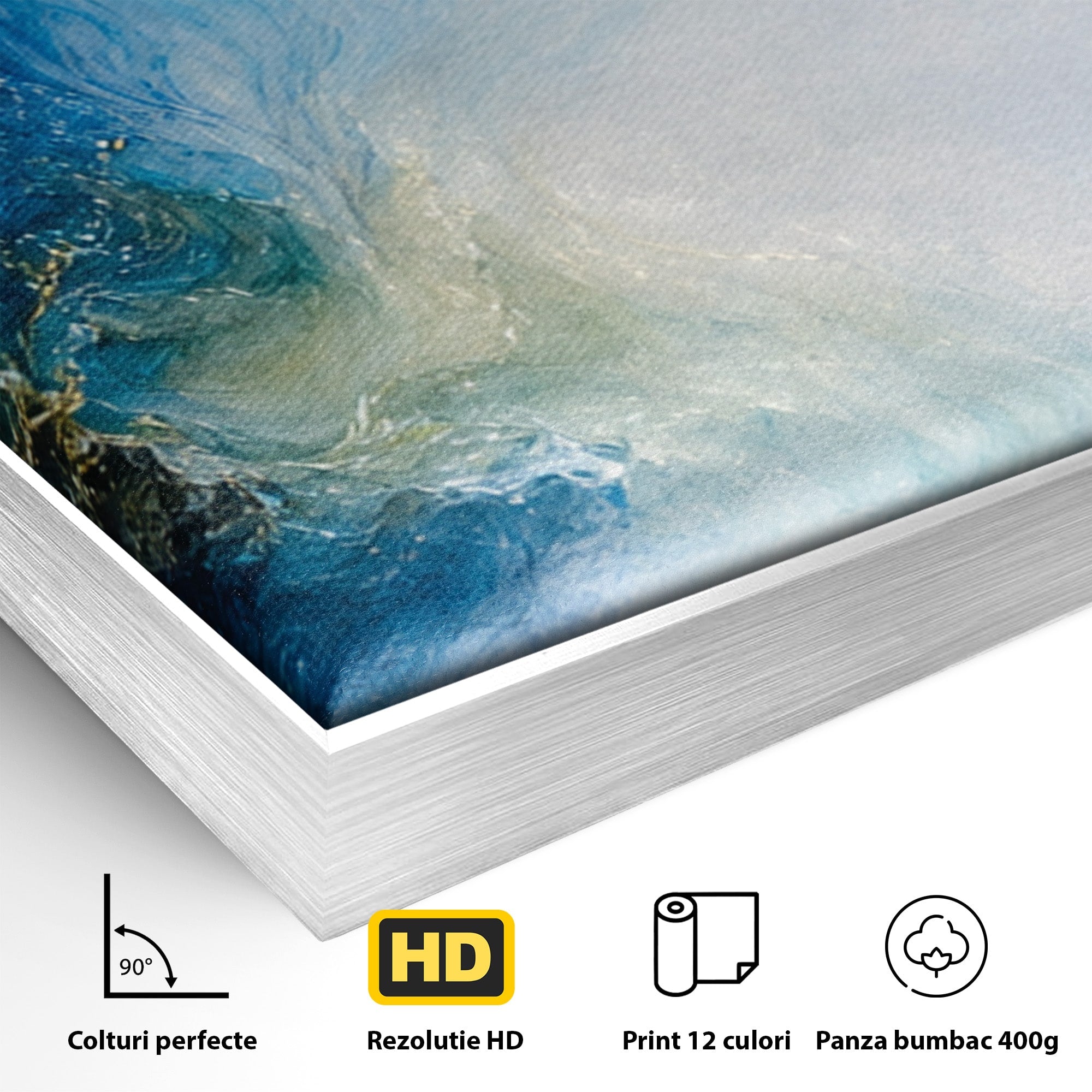 Set 3 Tablouri Canvas Premium LuxCanva® C3-1351, Vortex Abstract, Abstract, Vortex, Modern, Living, Dormitor, Culori Vibrante