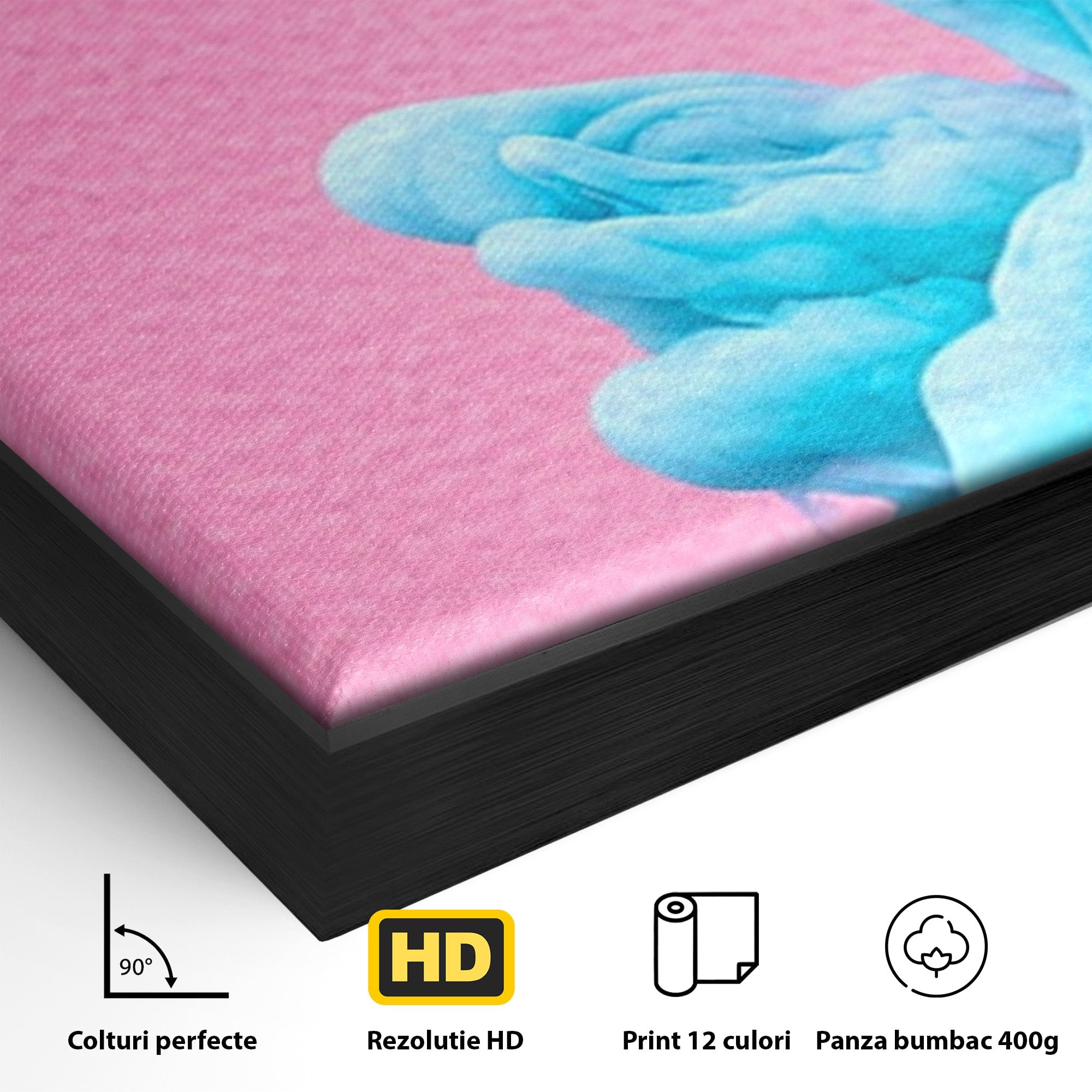 Set 3 Tablouri Canvas Premium LuxCanva® C3-1364, Explozie De Culoare, Abstract, Arta Moderna, Creativitate, Living, Birou, Culori Vibrante