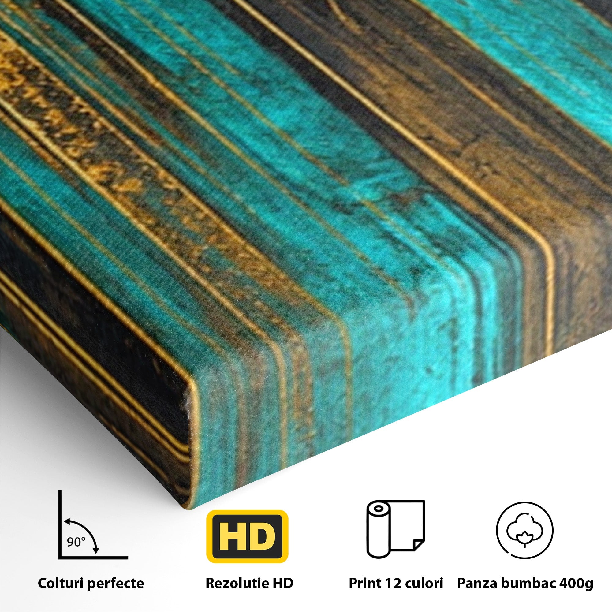 Set 3 Tablouri Canvas Premium LuxCanva® C3-1393, Orasul Aurit, Oras, Abstract, Modern, Lux, Birou, Culori Vibrante