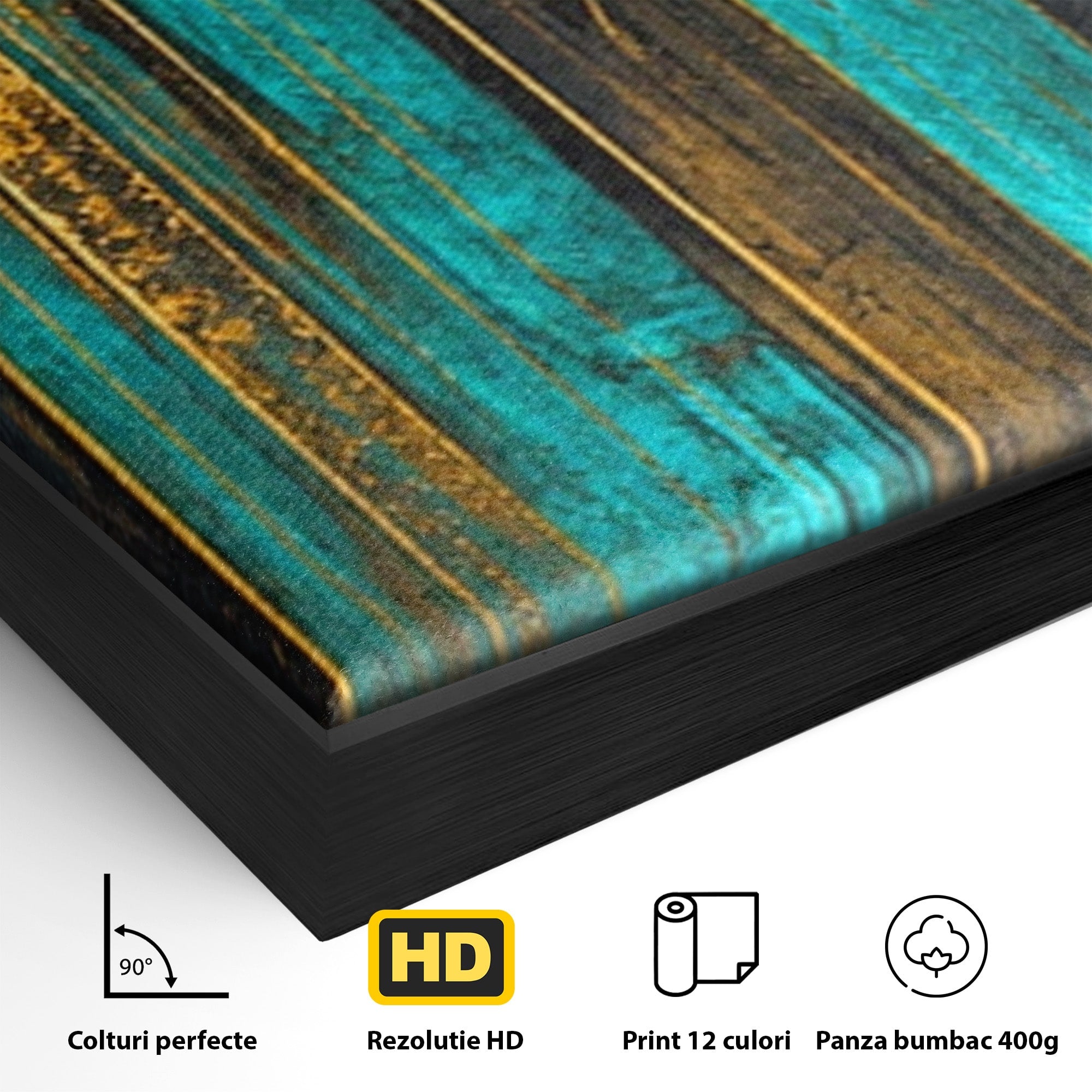 Set 3 Tablouri Canvas Premium LuxCanva® C3-1393, Orasul Aurit, Oras, Abstract, Modern, Lux, Birou, Culori Vibrante