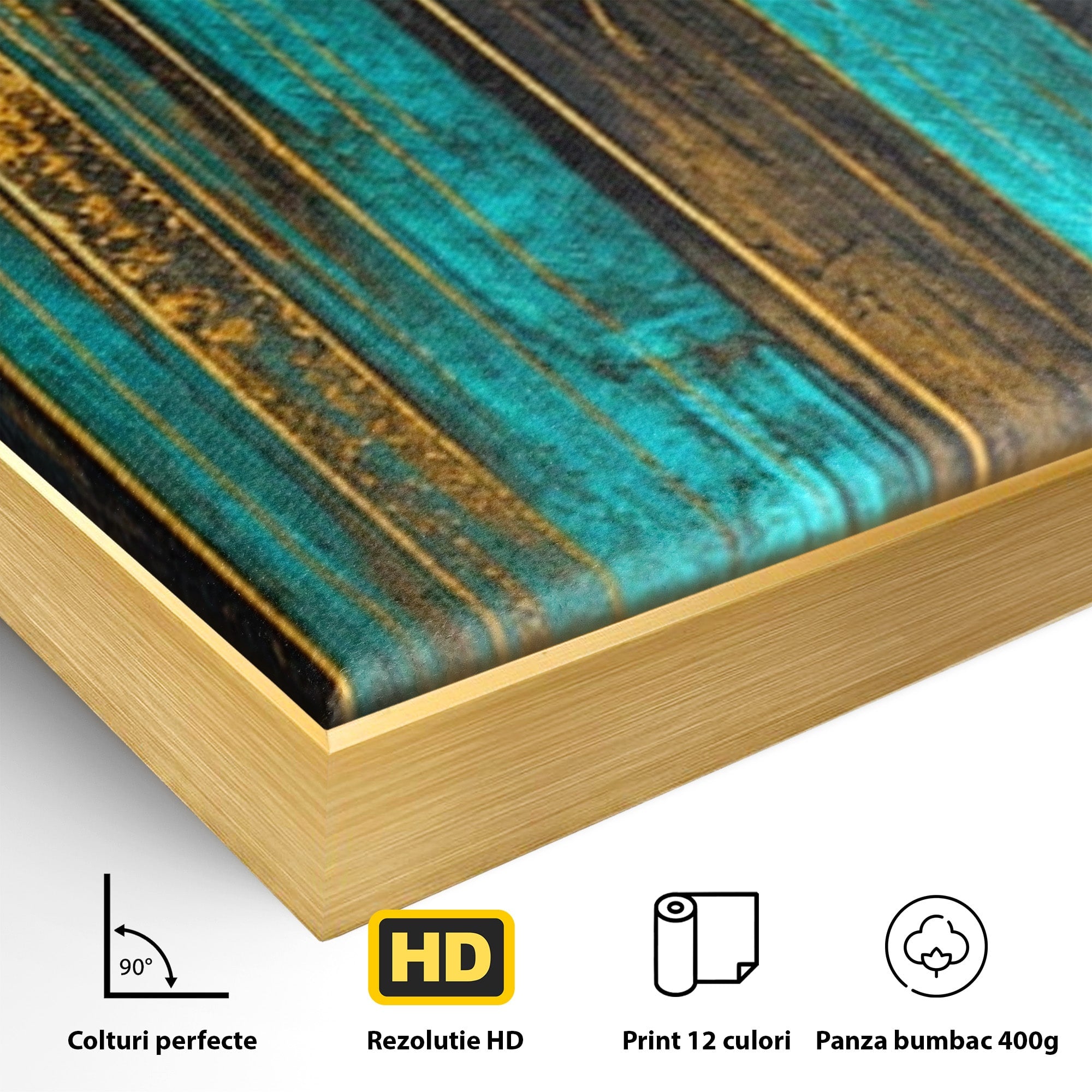 Set 3 Tablouri Canvas Premium LuxCanva® C3-1393, Orasul Aurit, Oras, Abstract, Modern, Lux, Birou, Culori Vibrante