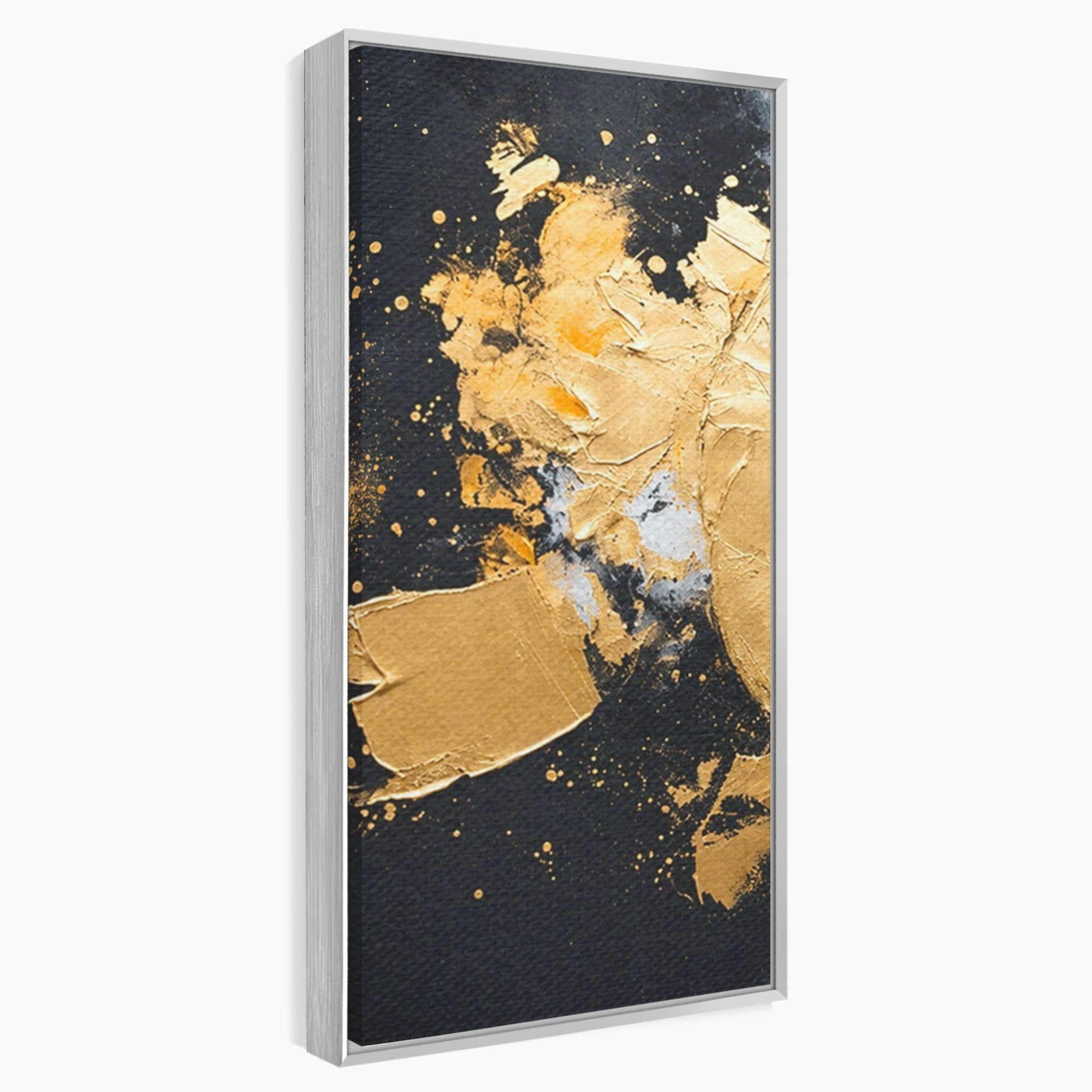 Set 3 Tablouri Canvas Premium LuxCanva® C3-1406, Explozie De Aur, Abstract, Modern, Energetic, Birou, Living, Culori Vibrante
