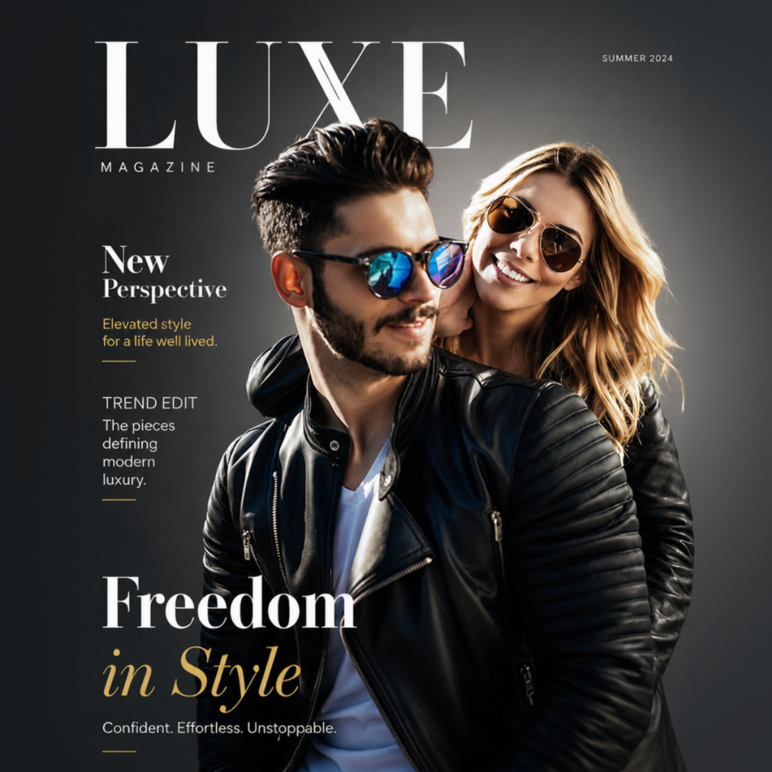 Tablou Personalizat Cover Magazin | Femei / Barbati / Influencer | Vertical Portret