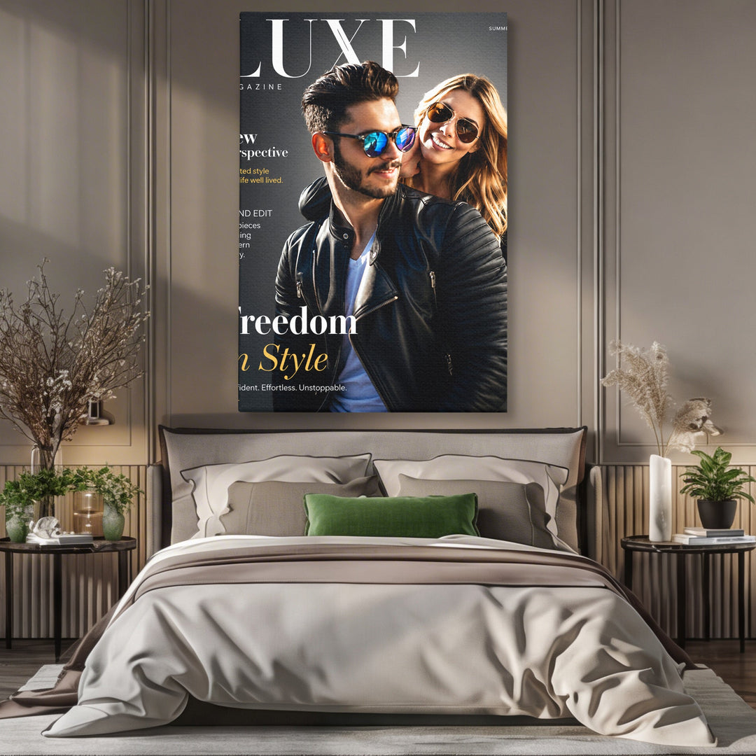 Tablou Personalizat Cover Magazin | Femei / Barbati / Influencer | Vertical Portret