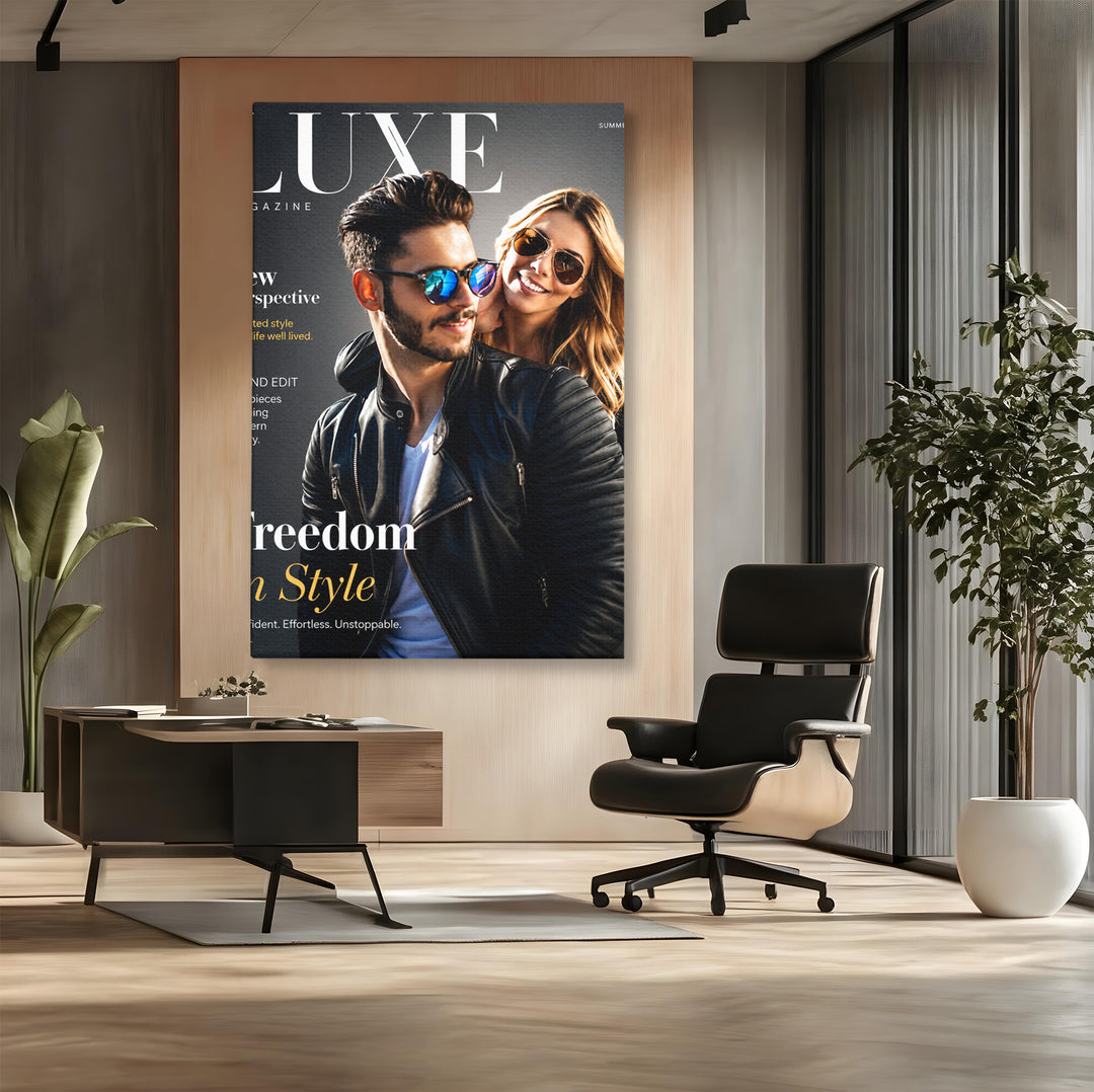Tablou Personalizat Cover Magazin | Femei / Barbati / Influencer | Vertical Portret