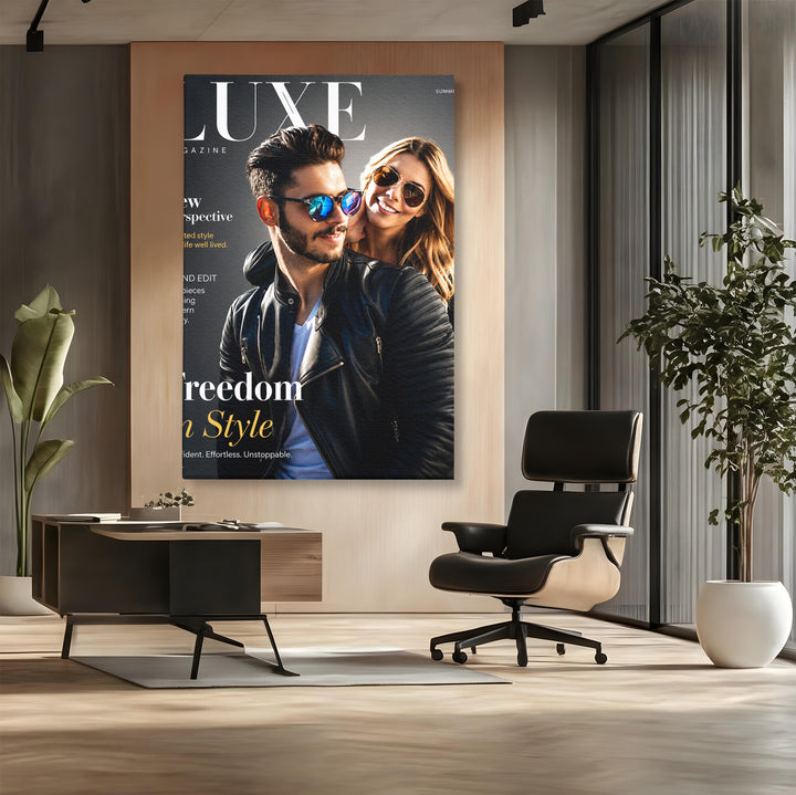 Tablou Personalizat Cover Magazin | Femei / Barbati / Influencer | Vertical Portret