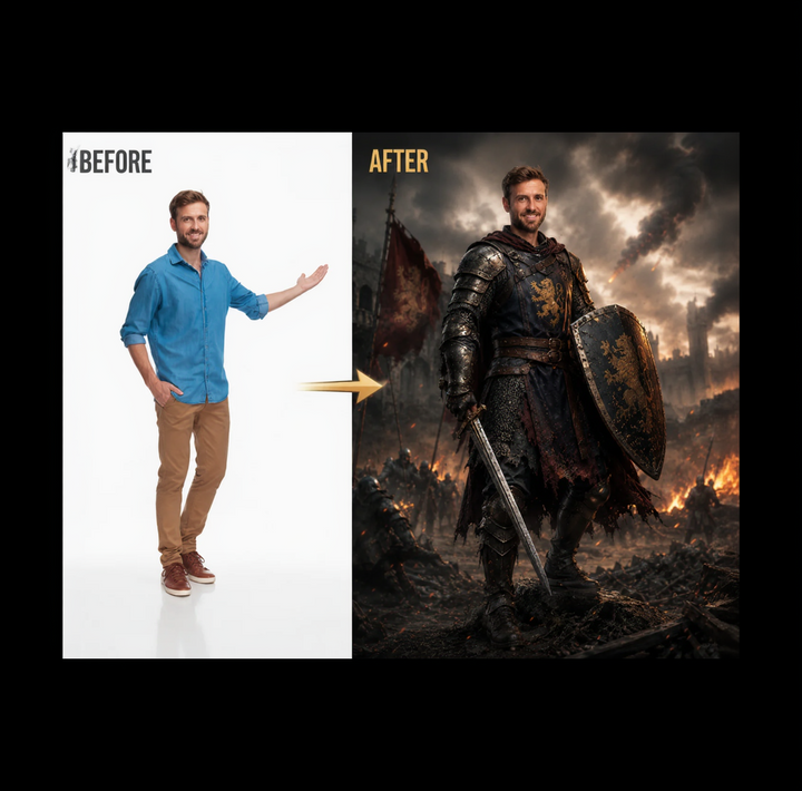 Tablou Personalizat Razboinic | Barbati | Vertical Portret