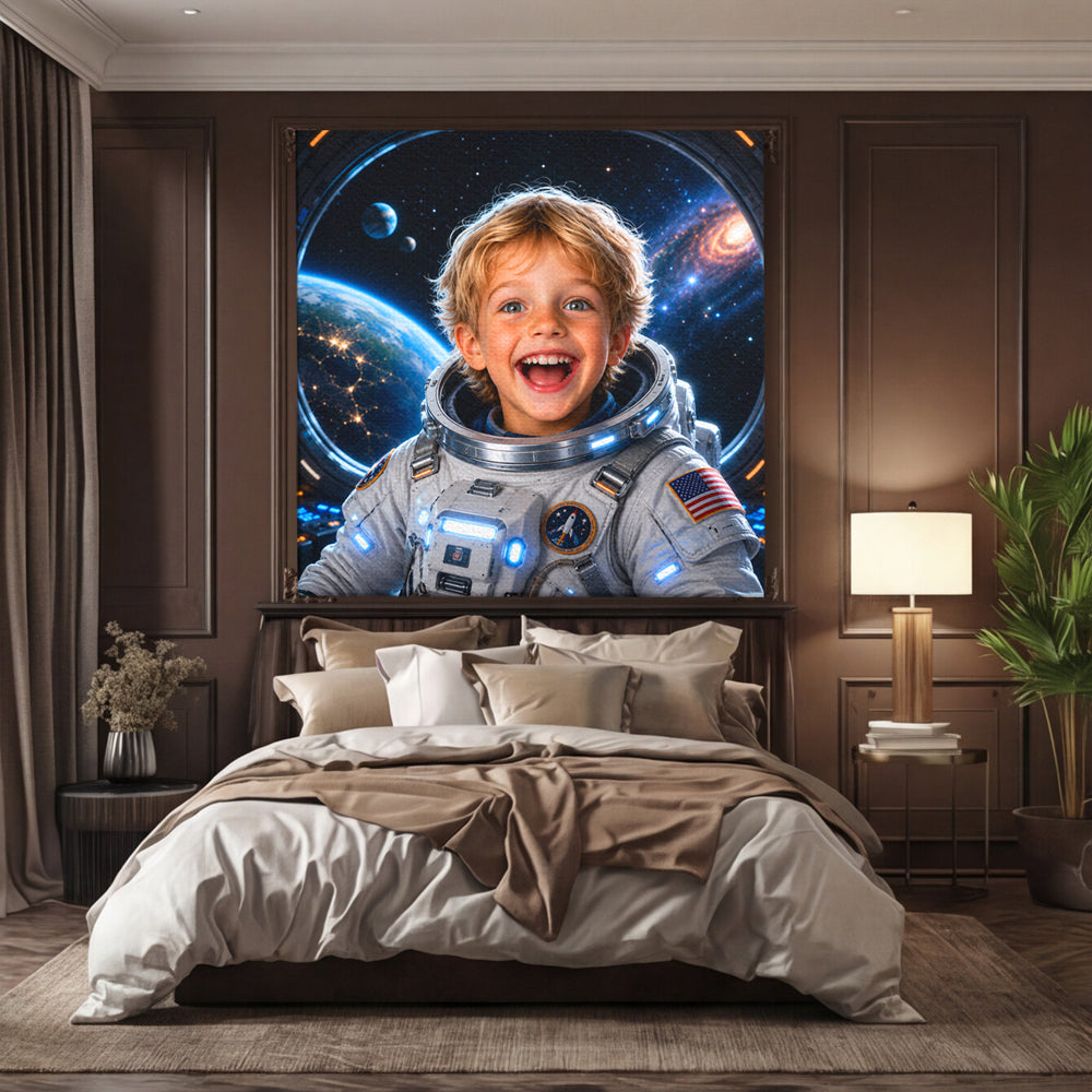 Tablou Personalizat Astronaut | Copii / Tech | Patrat