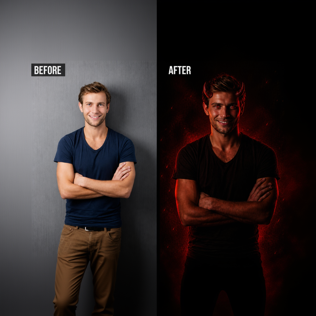 Tablou Personalizat Devil | Fun / Edgy | Vertical Portret
