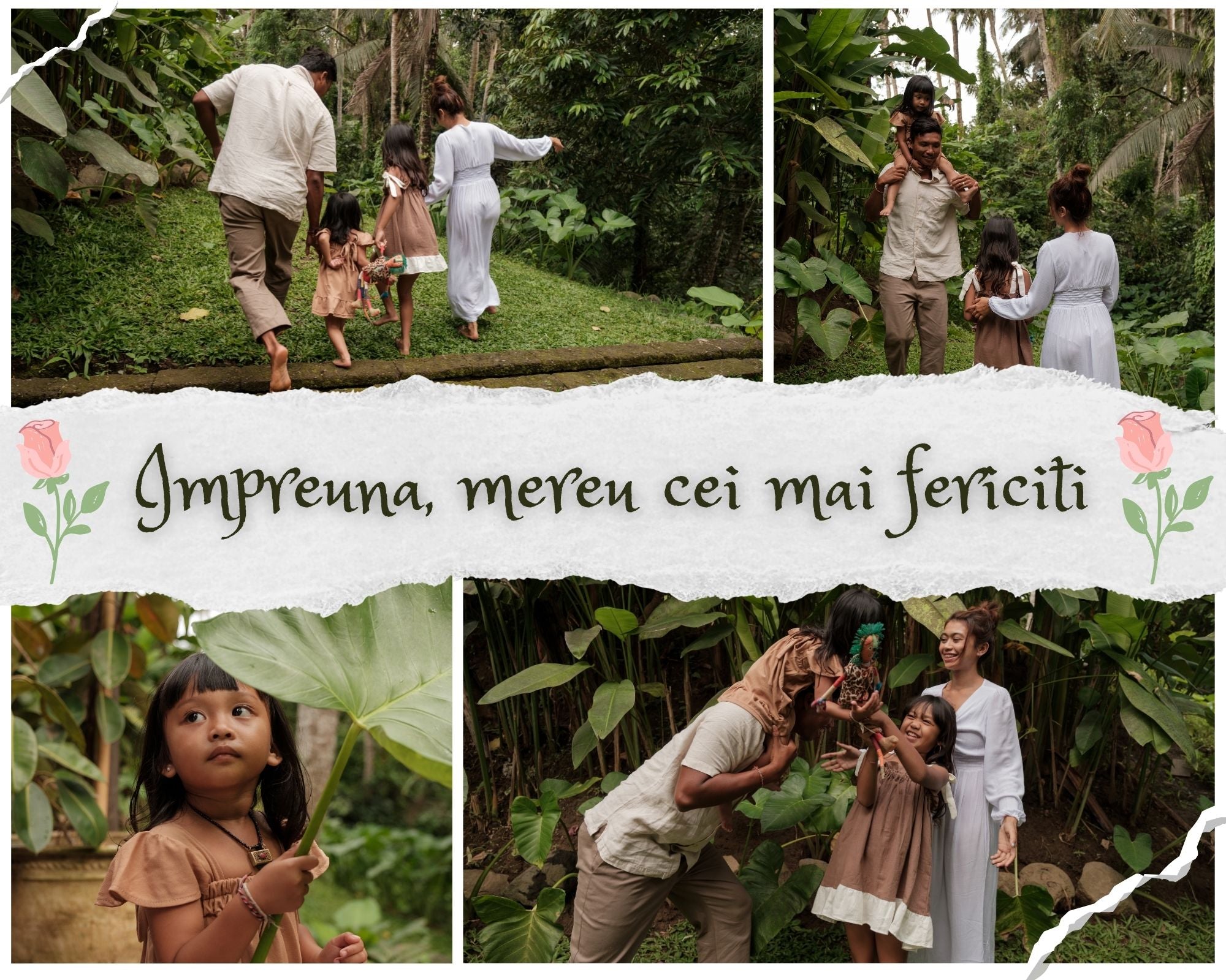 Tablou Canvas Personalizat cu 4 Poze Pentru Familie 