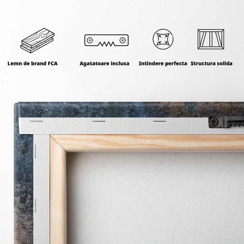Tablou Canvas Premium LuxCanva® D1000, Trenul lui Mos Craciun , Relaxare, Craciun, Cadouri, Rosu, Zapada, Camera Copii, Culori Vibrante