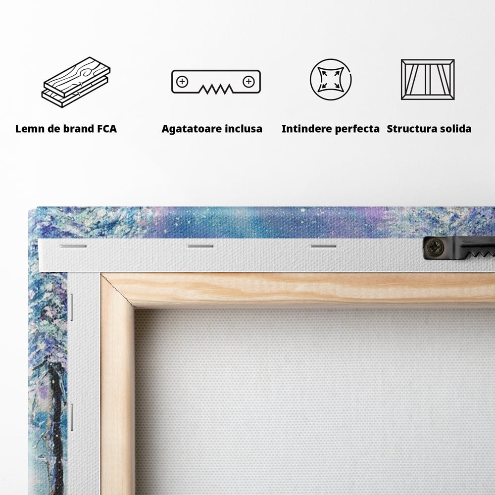 Tablou Canvas Premium LuxCanva® D1001, Plimbare de Iarna , Relaxare, Plimbare, Craciun, Alb, Parc, Zapada, Camera Copii, Dormitor