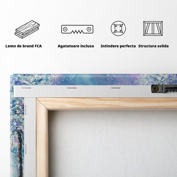 Tablou Canvas Premium LuxCanva® D1001, Plimbare de Iarna , Relaxare, Plimbare, Craciun, Alb, Parc, Zapada, Camera Copii, Dormitor