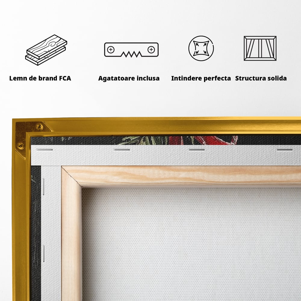Leinwand Leinwandbild Premium LuxCanva® D1009, Goldene Glocke, Dekoration, Globus, Goldene, Glocke, Wohnzimmer, Lebendige Farben