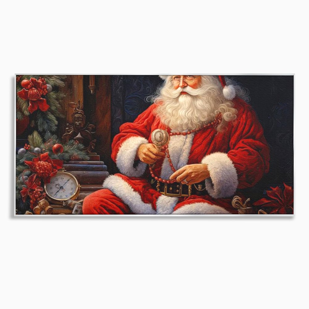 Tablou Canvas Premium LuxCanva® D1012, Minunatul Mos Craciun , Brad, Costum, Catifea, Santa, Magie, Living Room, Culori vibrante