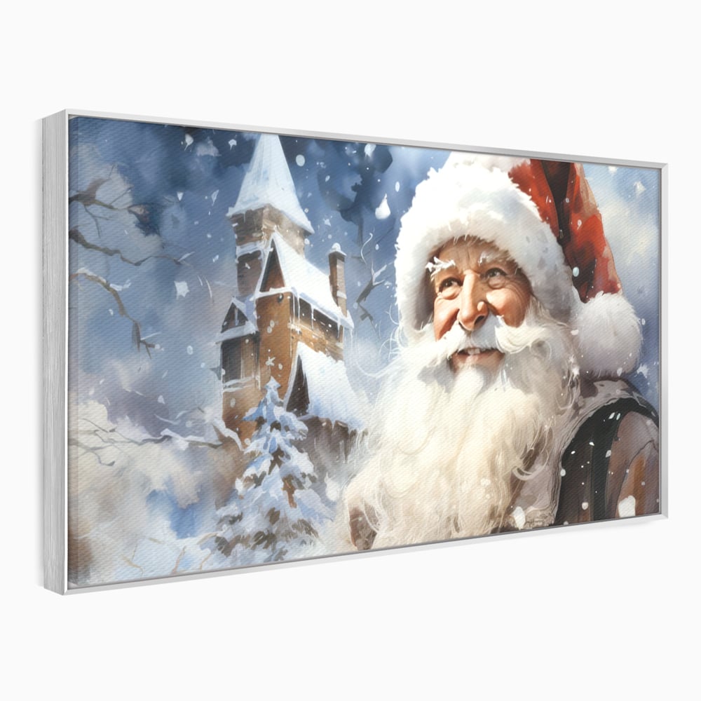 Tablou Canvas Premium LuxCanva® D1014, Lumea Magica a lui Mos Craciun ,  Cabana, Caciula, Mos, Magie, Living Room, Culori vibrante