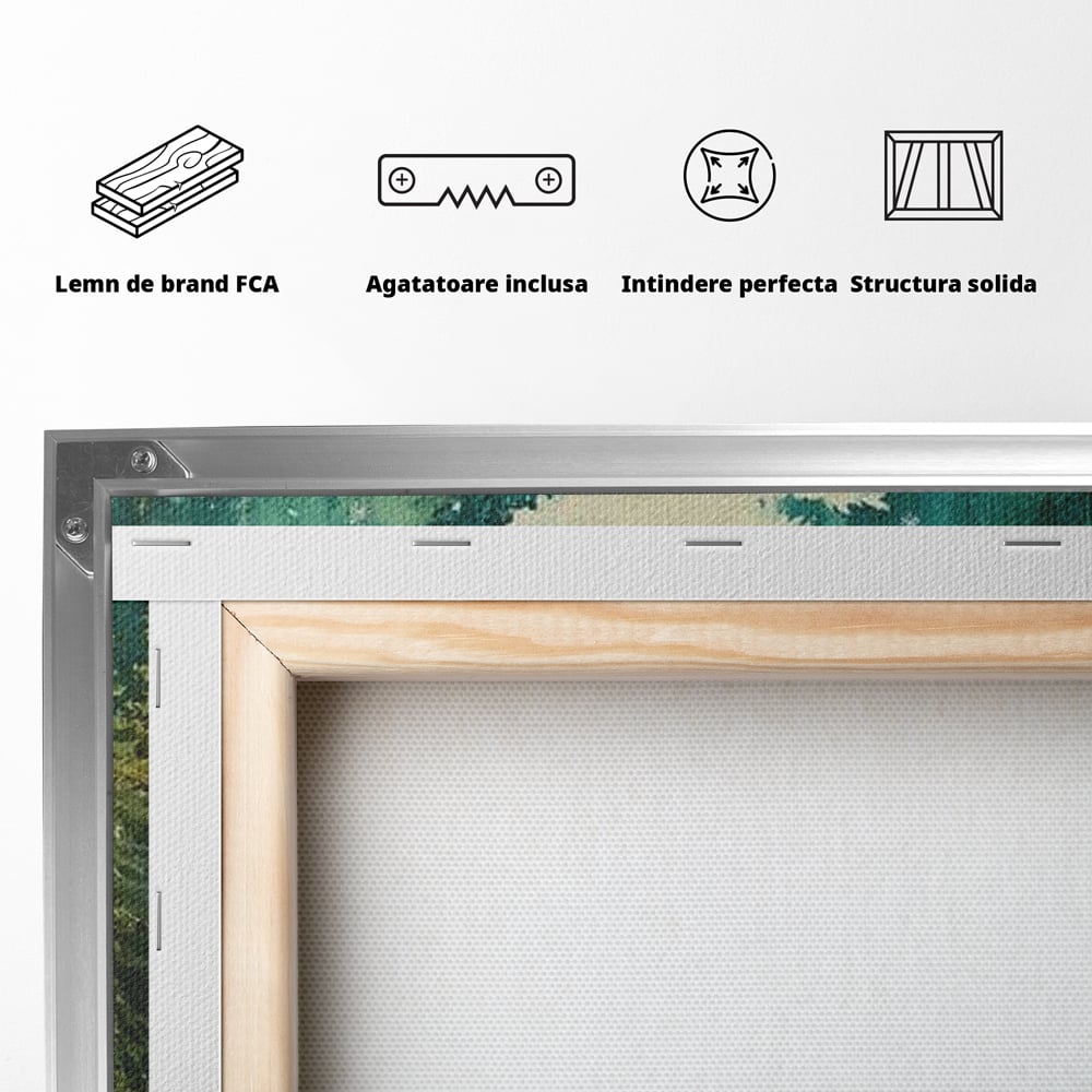 Leinwandbilder Premium, LuxCanva® D1020, Die Magie des weißen Tannenbaums, Weiß, Tanne, Weiß, Schnee, Magie, Freude, Wohnzimmer, Lebendige Farben